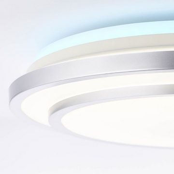 Brilliant Deckenleuchte Vilma, 3000-6500K, Lampe Vilma LED Deckenleuchte 52cm weiß-silber 1x 32W LED integriert