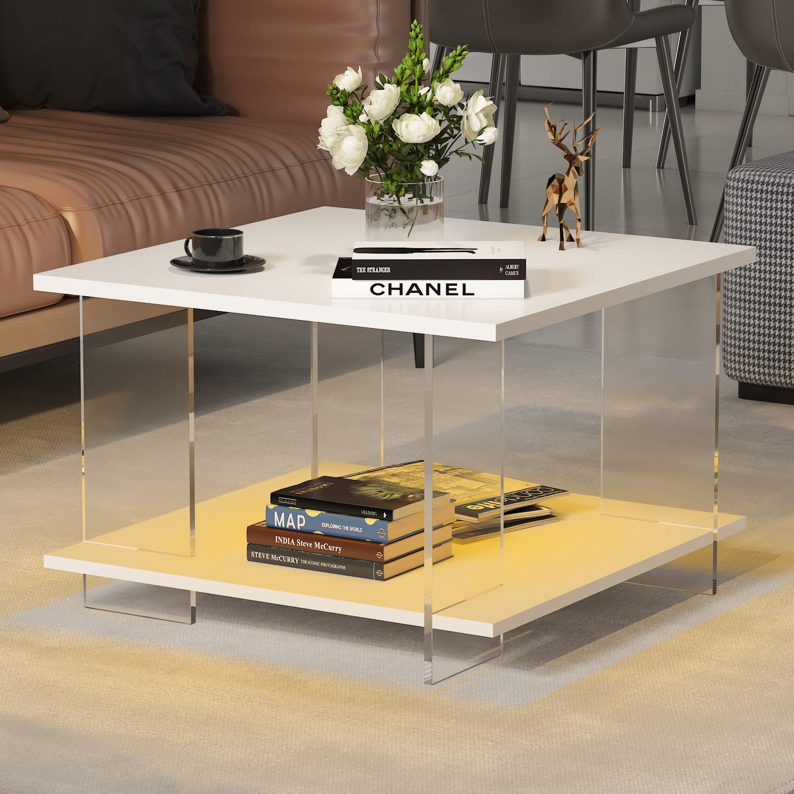 radelldar Couchtisch acrylglas Beistelltisch acryl Wohnzimmertisch günstig online kaufen