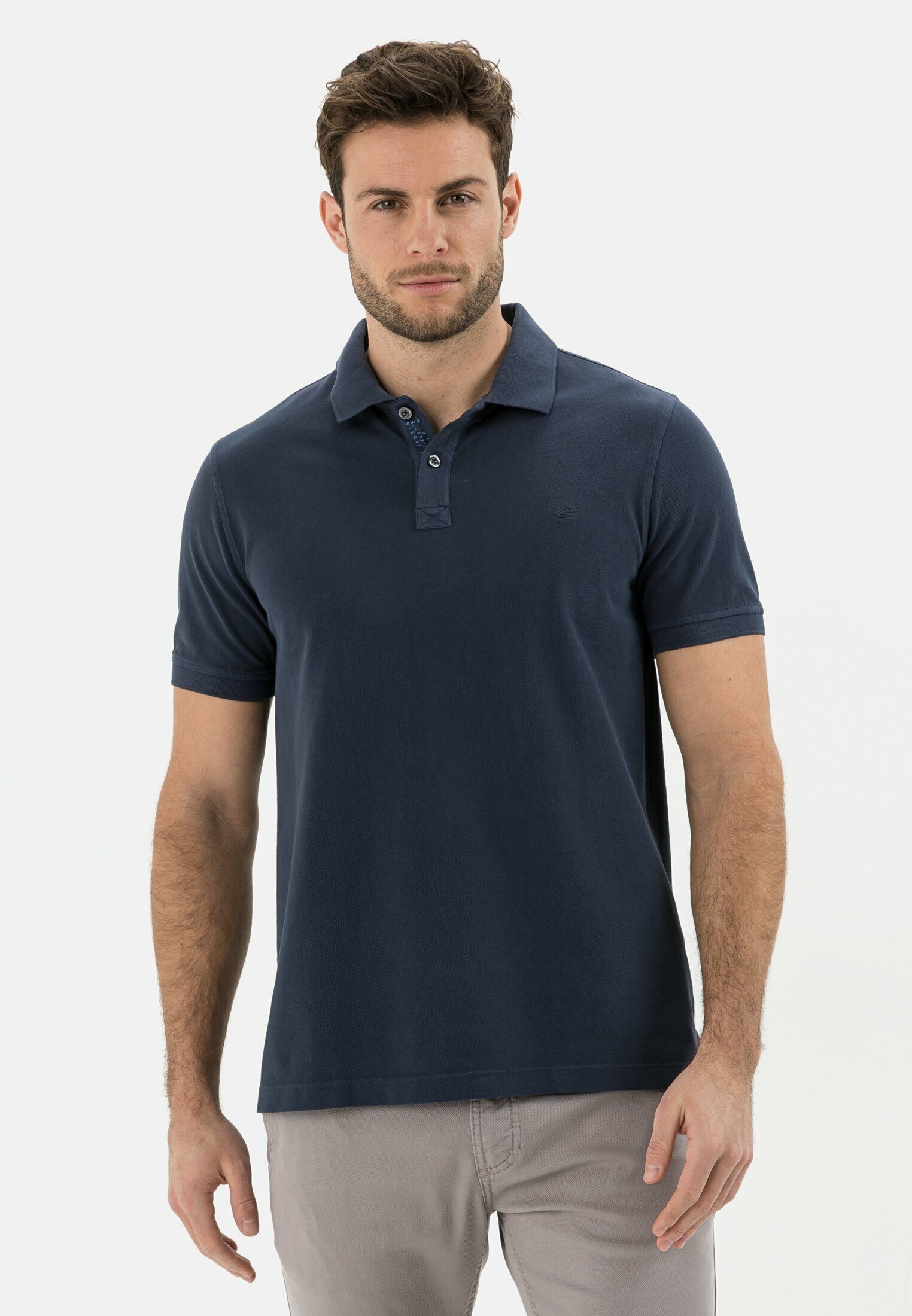 camel active Shirts_Poloshirt aus Poloshirt Baumwolle Dunkelblau reiner