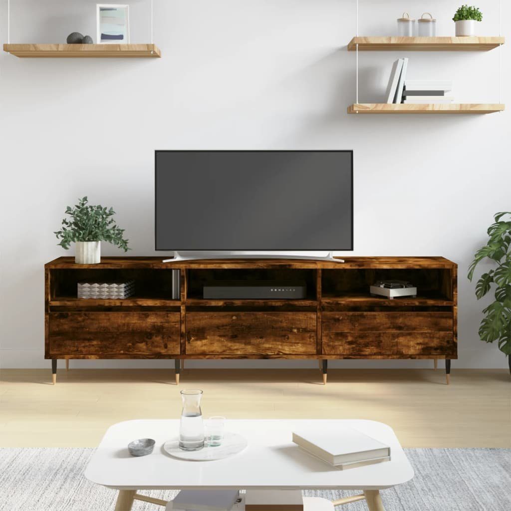 furnicato TV-Schrank Räuchereiche 150x30x44,5 cm Holzwerkstoff