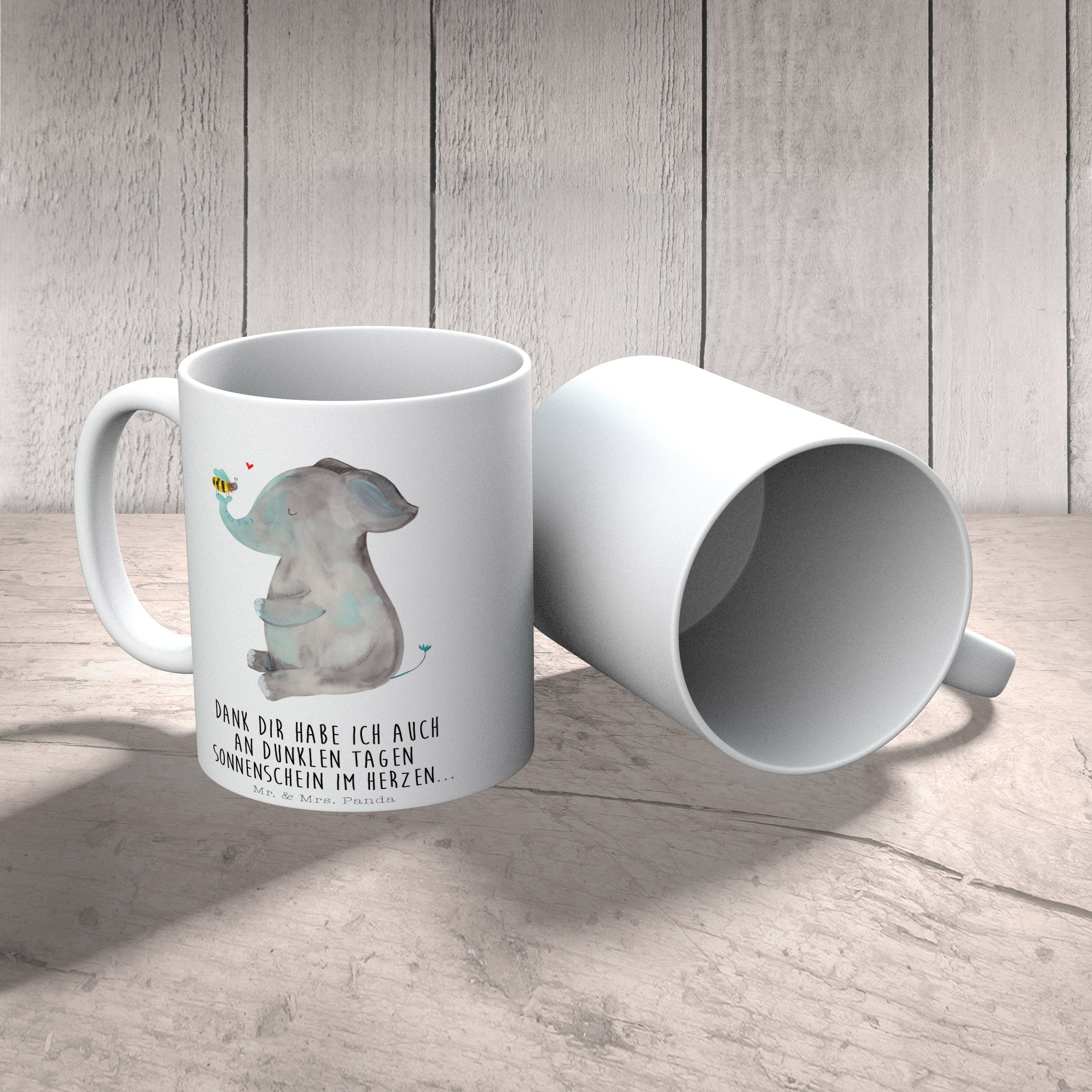 Mr. & Mrs. - Geschenk, Tasse - Tass, Geschenk & Tasse Panda Weiß Keramik Tasse, Motive, Elefant Biene