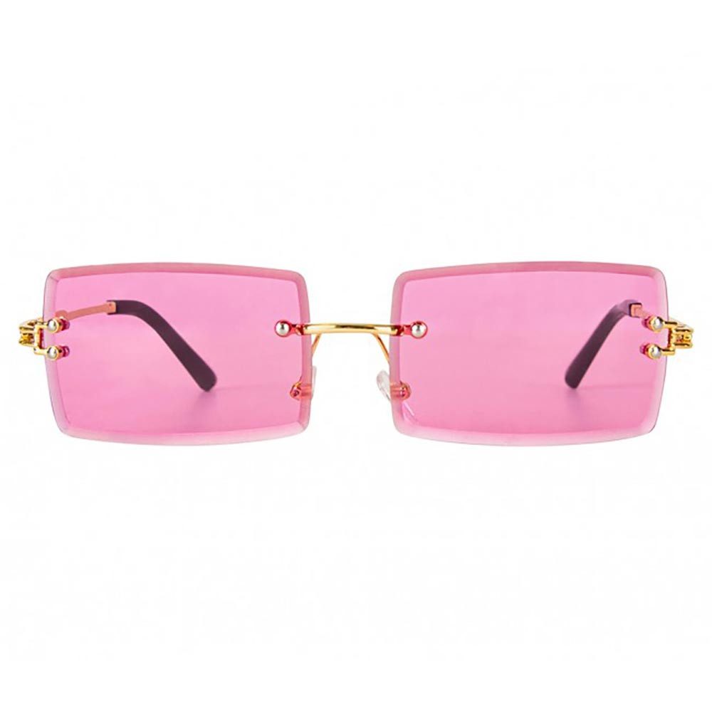partyxplosion Kostüm Brille rechteckig rosa