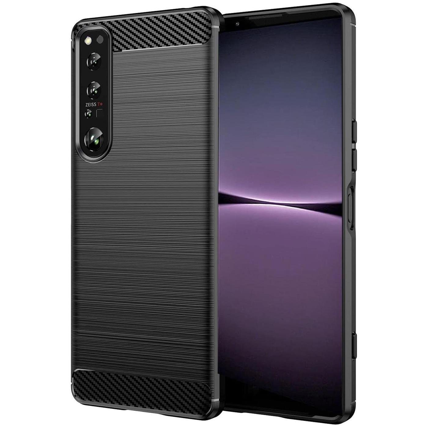 Handyhülle Carbon Handy Hülle für Sony Xperia 1 IV