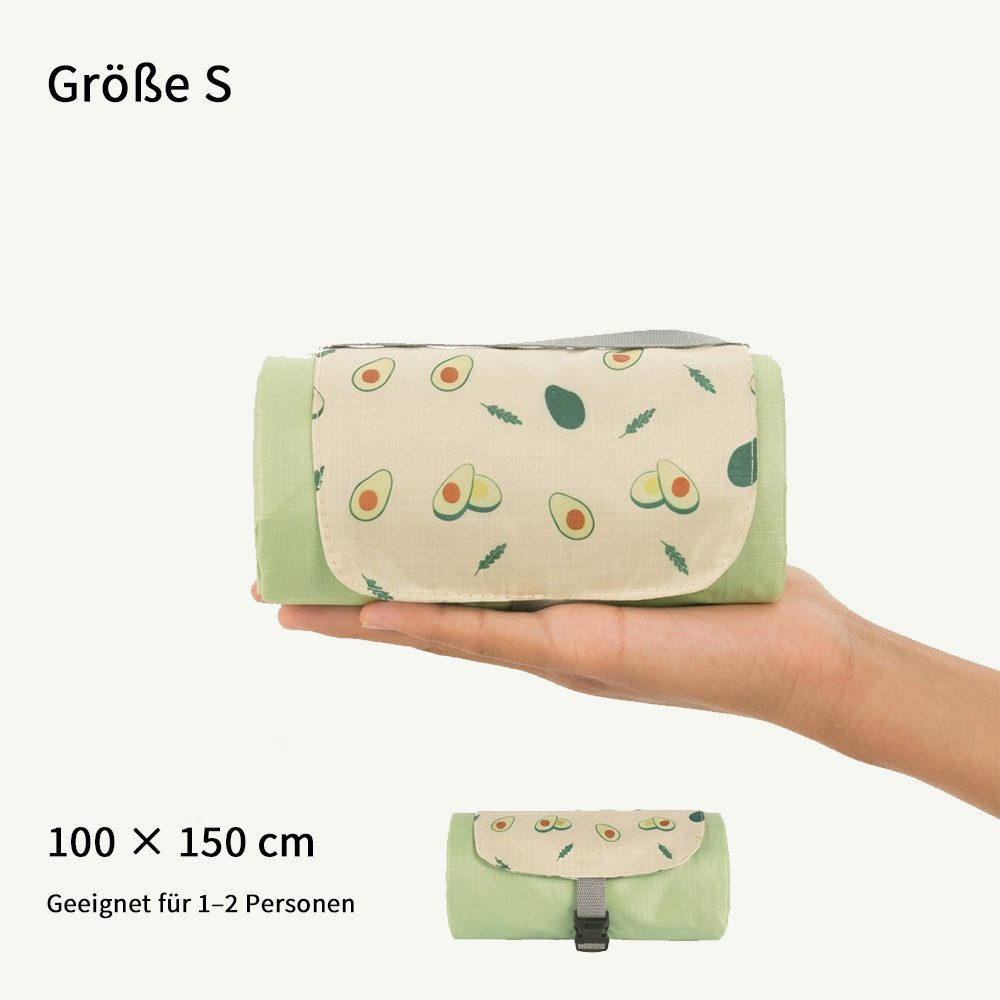 Picknickdecke wasserdicht sandfrei faltbar leicht groß Outdoor Stranddecke grün, JASLIFE, ideal für Strand, Camping, Picknick, leicht und platzsparend