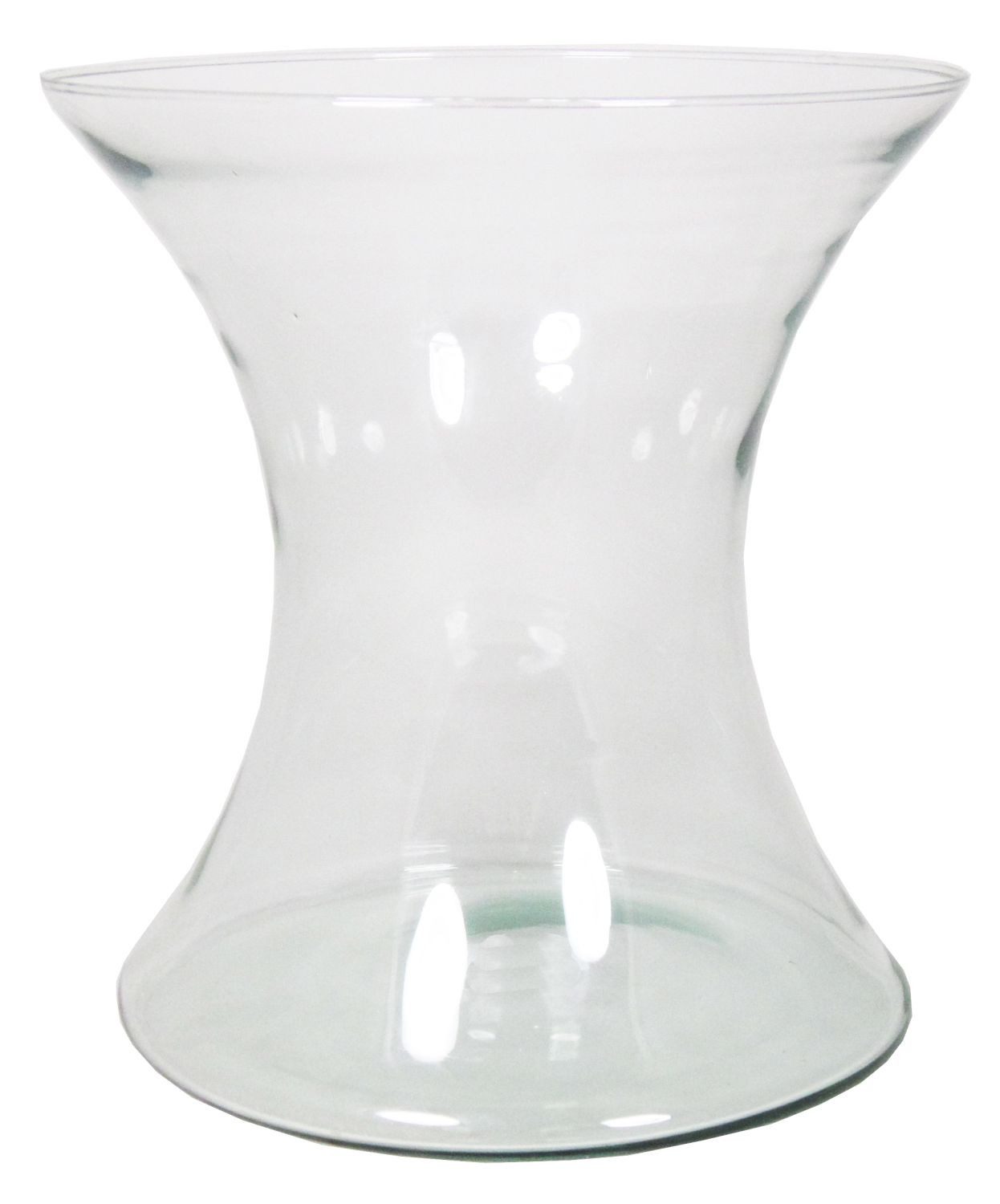 INNA-Glas Dekovase Blumen Vase Liz Ocean aus Glas, klar, 25 cm, Ø 23 cm
