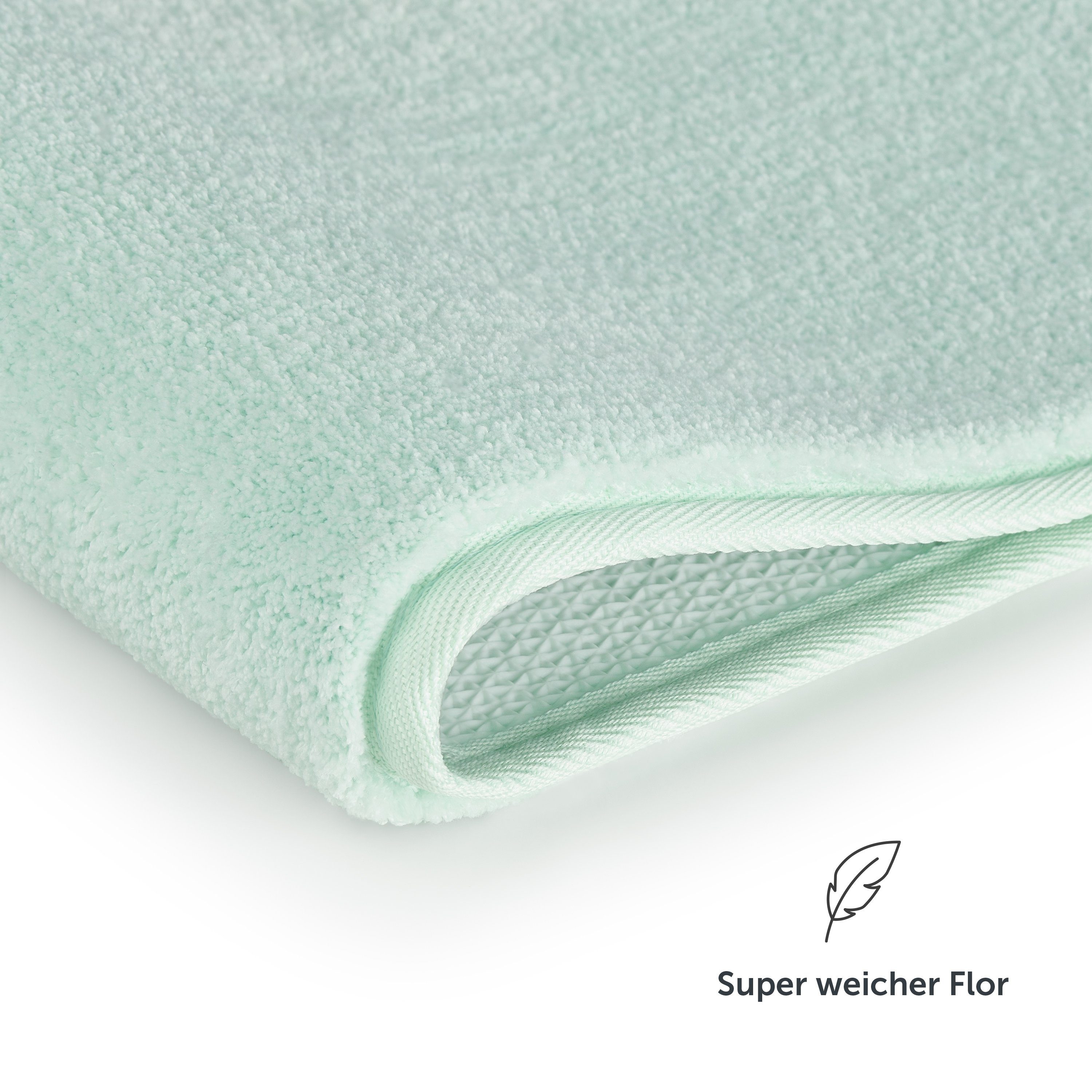 Blumtal Badematte rutschfester und weicher Badezimmerteppich, rutschsicher, strapazierfähig, waschbar, Polyester, Rechteckig, 1, Badvorleger in 50x80 cm - wasch – Bild 4 von 5