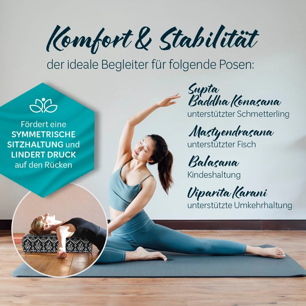 #DoYourYoga Yoga Bolster Paravati, Yoga Kissen – Bild 4 von 5