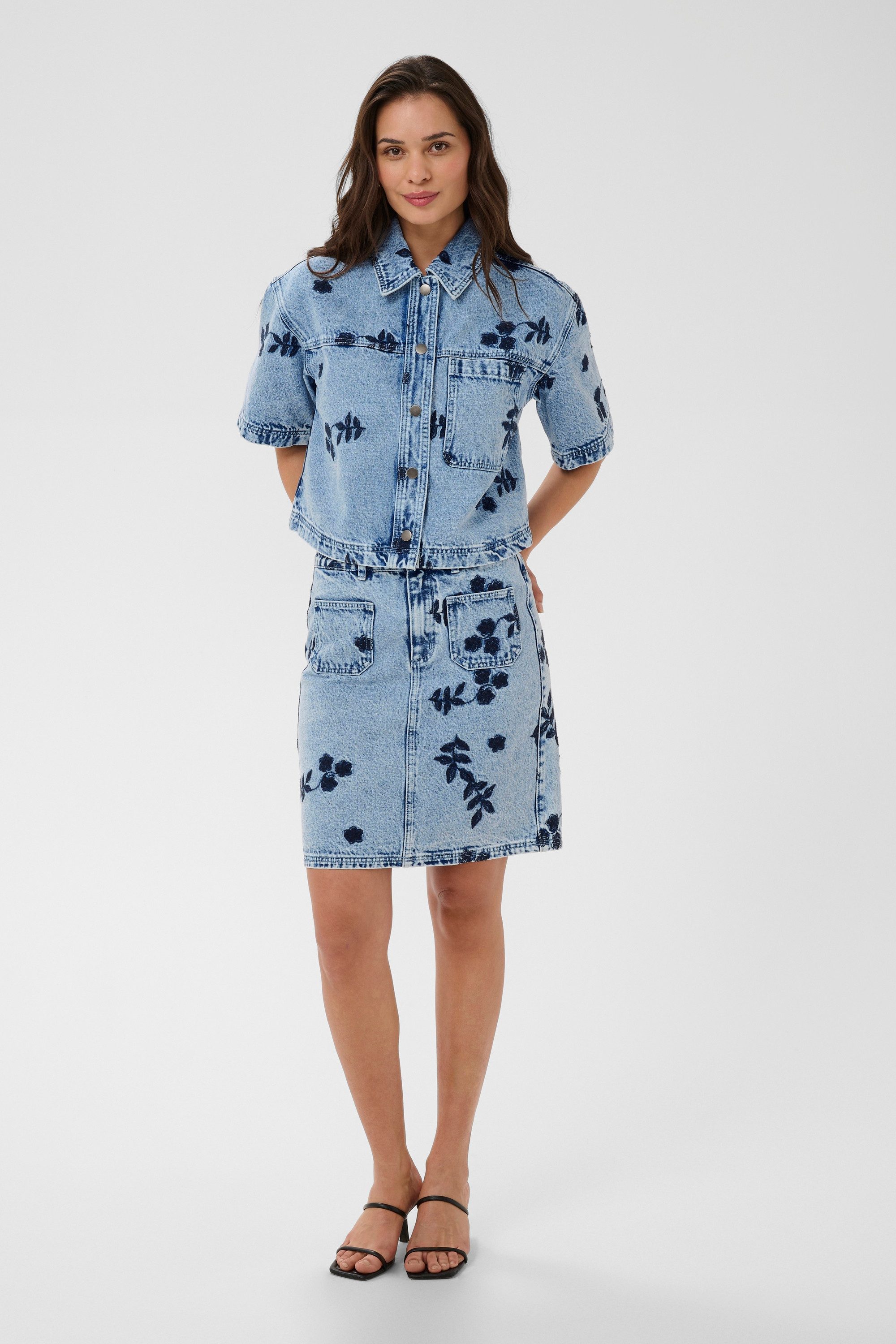 KAFFE Jeansrock Denimrock KAbabena