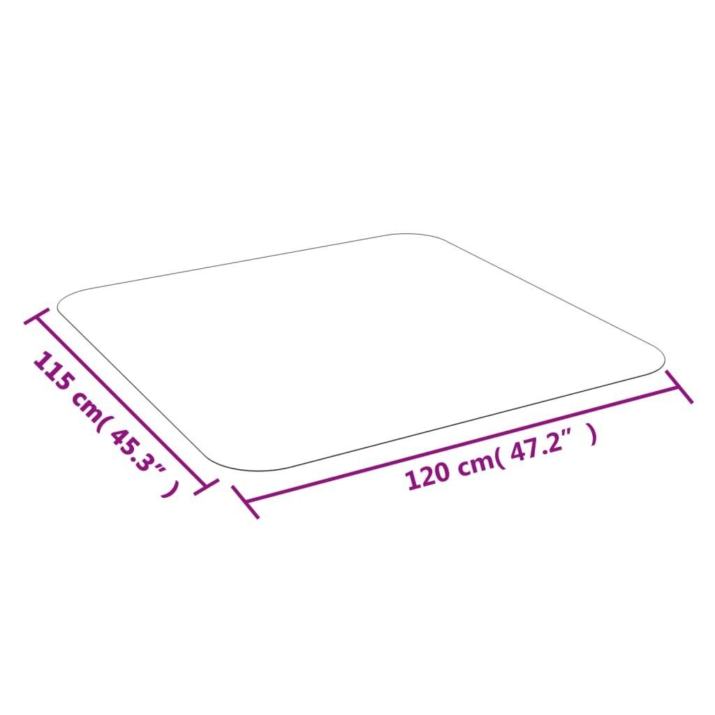 PVC, Höhe: Rechteck, Bodenschutzmatte vidaXL, Fußmatte Laminat mm für Teppich oder 120x115 0 cm