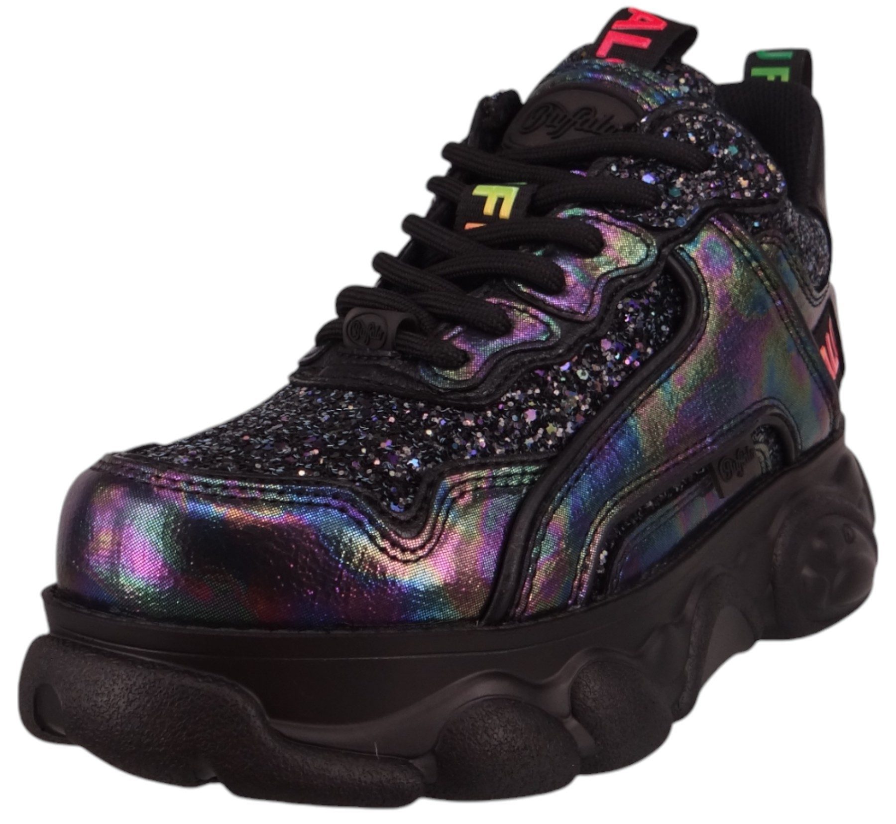 1636308 CLD CHAI Mid Black Purple Sneaker