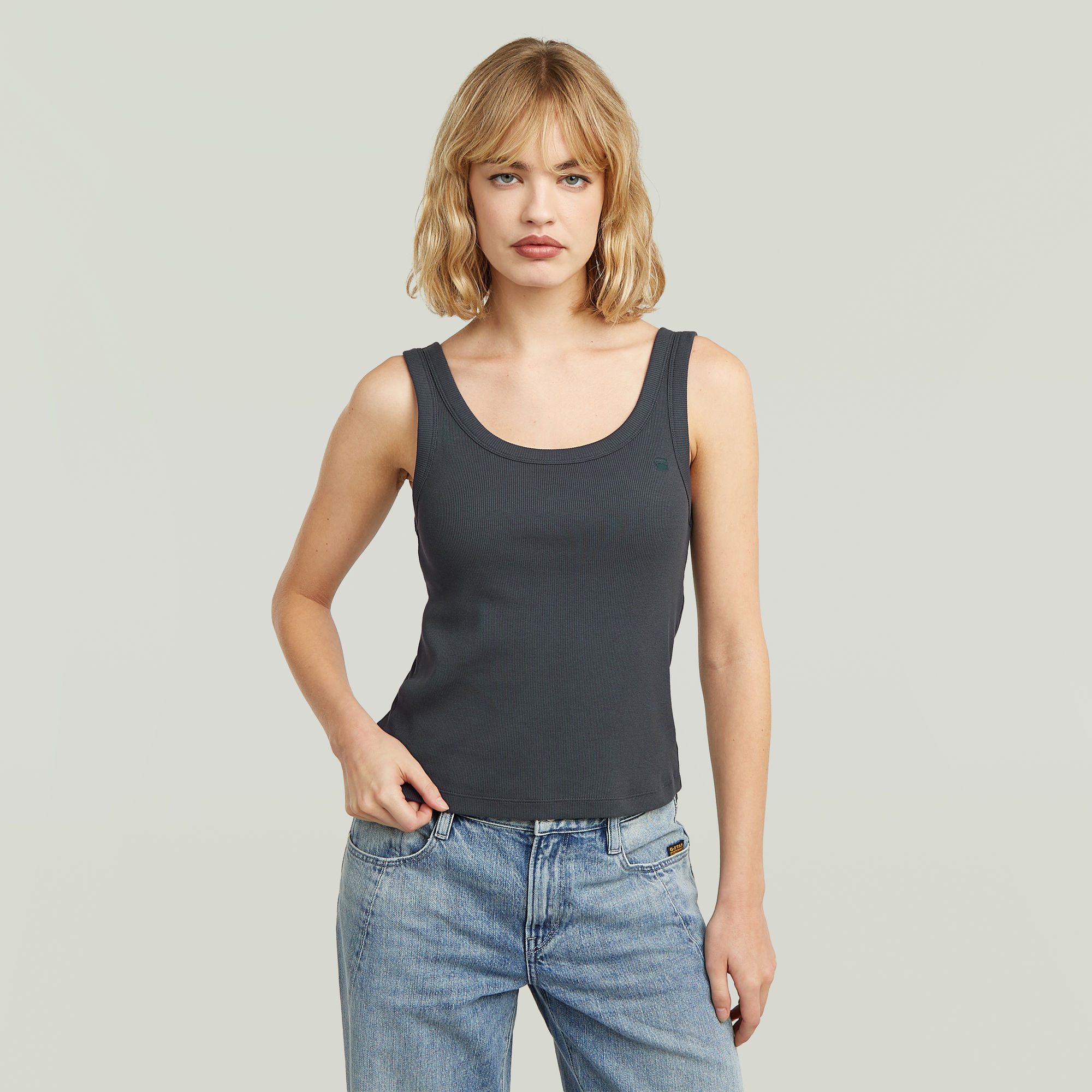 G-STAR Ripptanktop Slim Rib Tank wmn aus Baumwolle mit Stretch