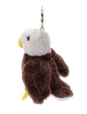 Uni-Toys Kuscheltier Weißkopfseeadler m.Schlüsselanhänger, 11 cm - Plüsch-Adler, Plüschtier, zu 100 % recyceltes Füllmaterial