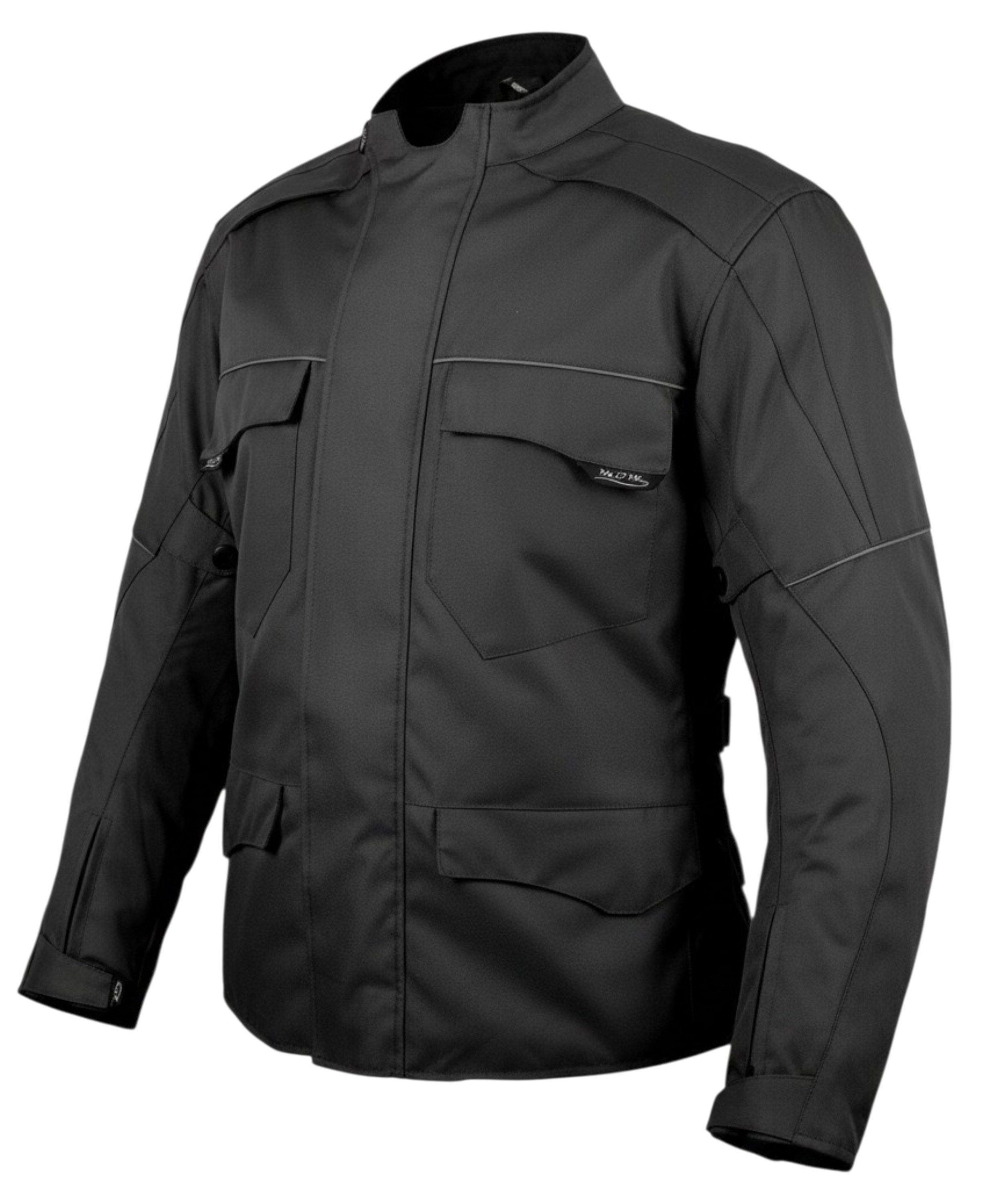 Motorradjacke Herren Motorrad Textiljacke Schwarz wasserdicht mit Protektoren