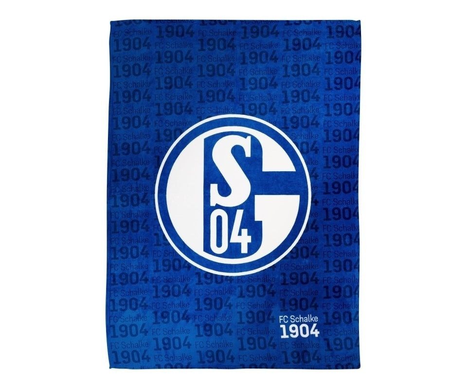 Wohndecke FC Schalke 04 Flanellfleece 150 x 200 cm 100% Polyester, FC Schal günstig online kaufen