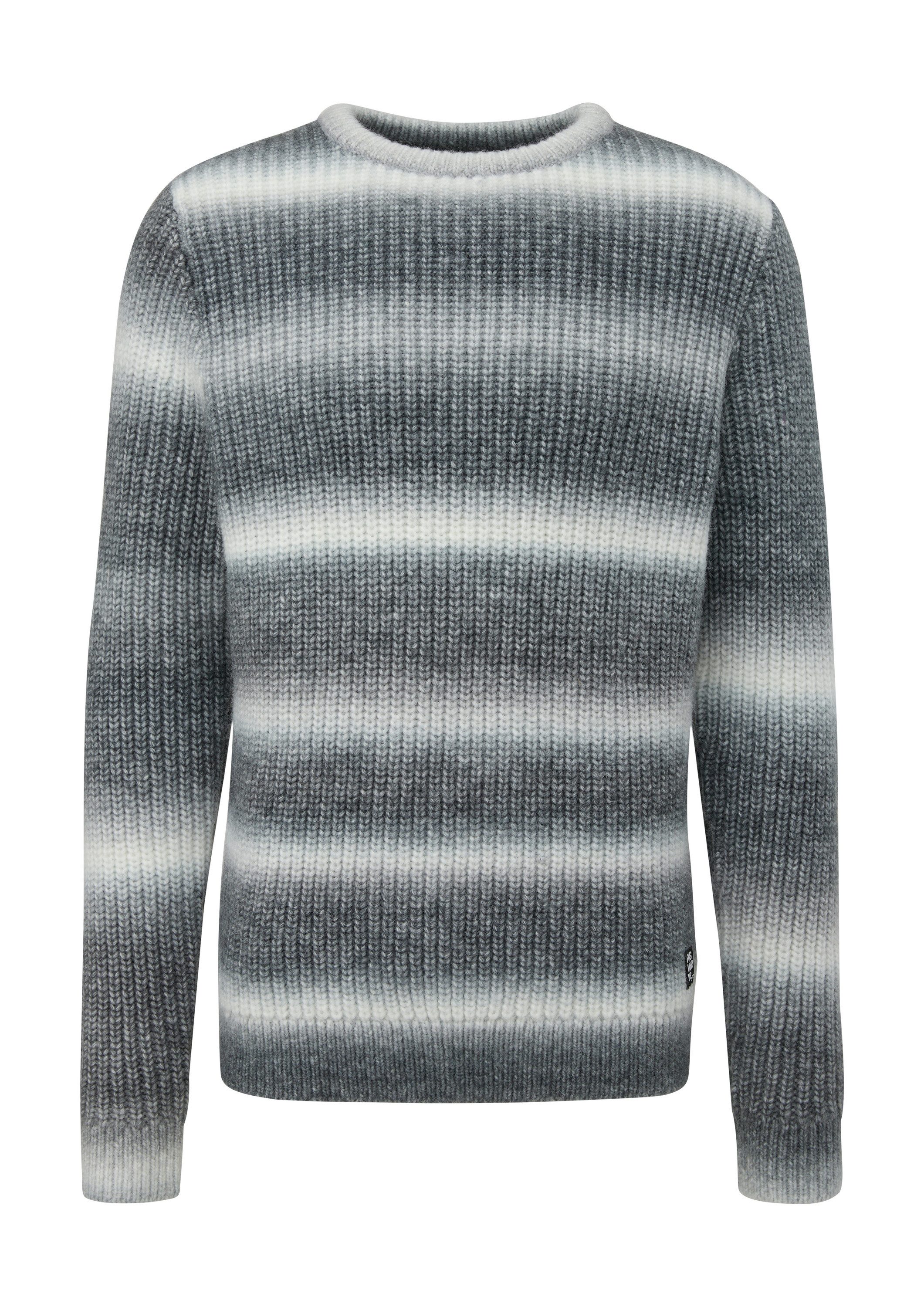 QS Longpullover Strickpullover Gestreifter Strickpullover günstig online kaufen