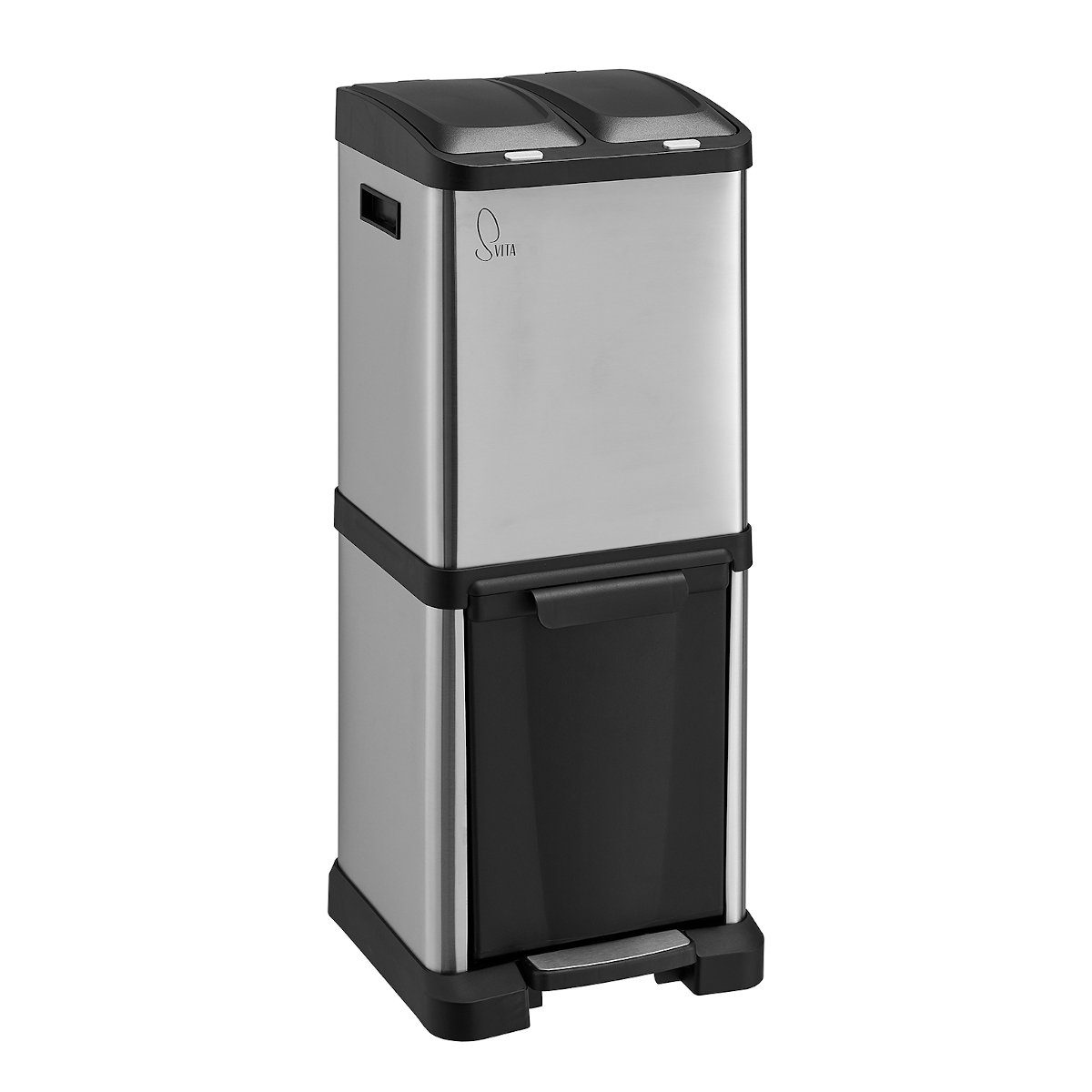 SVITA Mülltrennsystem 3XCombo, 32L Fassungsvermögen, Inneneimer mit Henkel, robust und langlebig