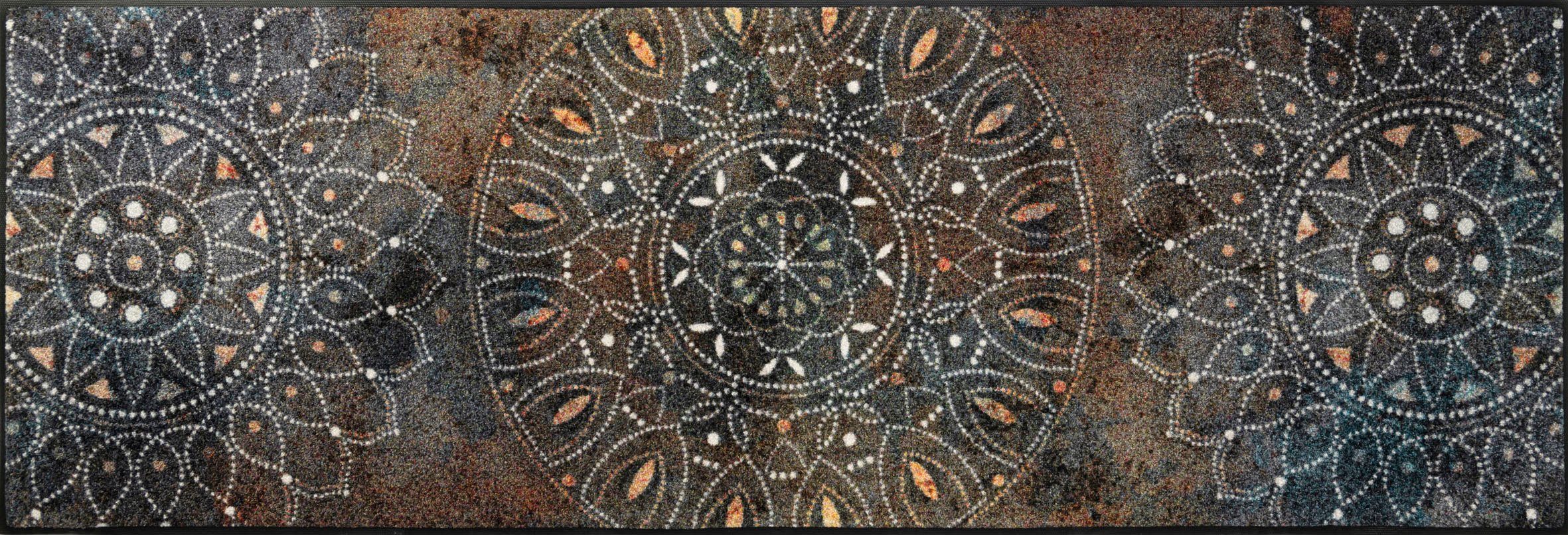 wash+dry by Kleen-Tex Läufer Madhana, rechteckig, Höhe: 7 mm, Schmutzfangläufer, Mandala Motiv, rutschhemmend, waschbar