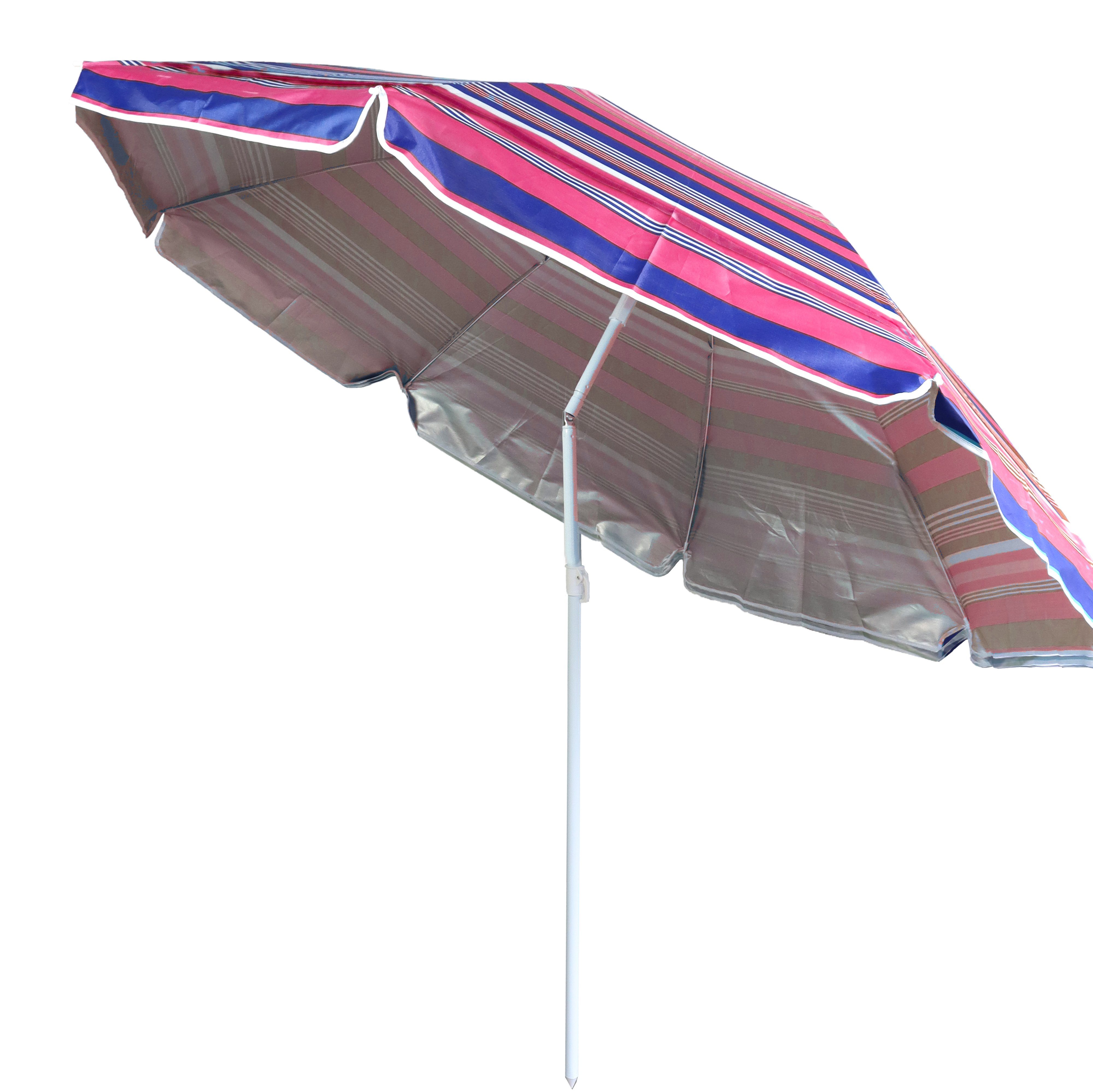 ELLUG Sonnenschirm gestreifter Sonnenschirm UV-Schutz UPF günstig online kaufen
