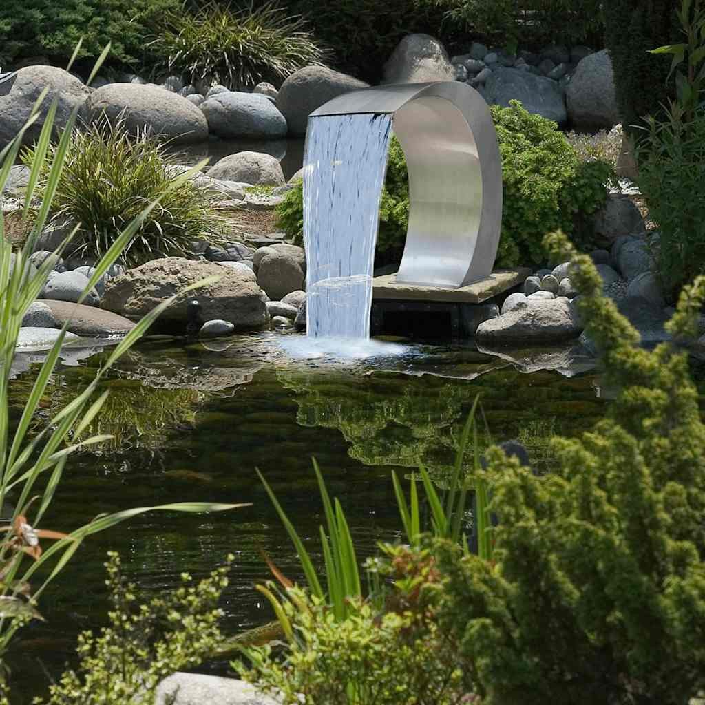 vidaXL Wasserfall Garten-Wasserfall Pool-Fontäne Edelstahl 45x30x60 cm, (1 tlg), Schwalldusche Edelstahl Schwallbrause Pool Wasserschwall Schwimmbad – Bild 4 von 5