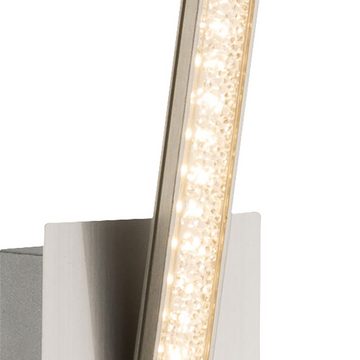 Globo LED Wandleuchte, LED-Leuchtmittel fest verbaut, Warmweiß, LED Wand Lampe K5 Kristalle Wohn Ess Zimmer Beleuchtung Schalter Lese