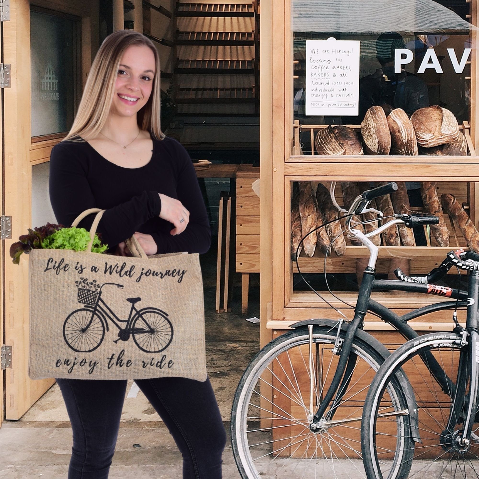 Domelo Einkaufskorb Jute Einkaufskorb, Vegan Einkaufstasche, günstig online kaufen