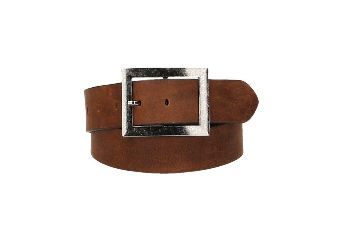 Leder Bazlen Ledergürtel Cognac 45mm mit dunkler Vollschließe (LB1156B45P-640, 1-St) sehr weiches Vollrindleder