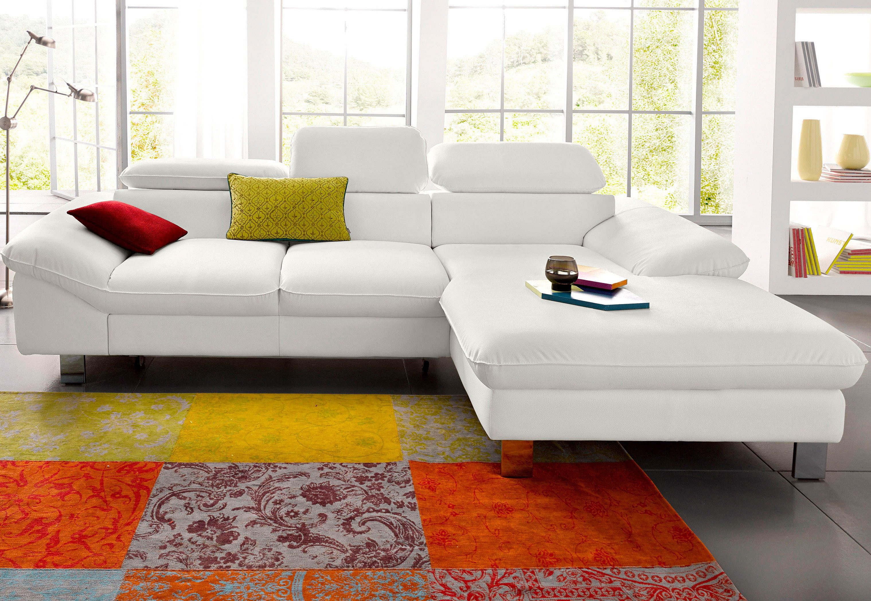 COTTA Ecksofa Driver L-Form, B:268 cm, moderne Couch mit Wellenunterfederung, Kopfteilverstellung, optional Schlaffunktion & Bettkasten