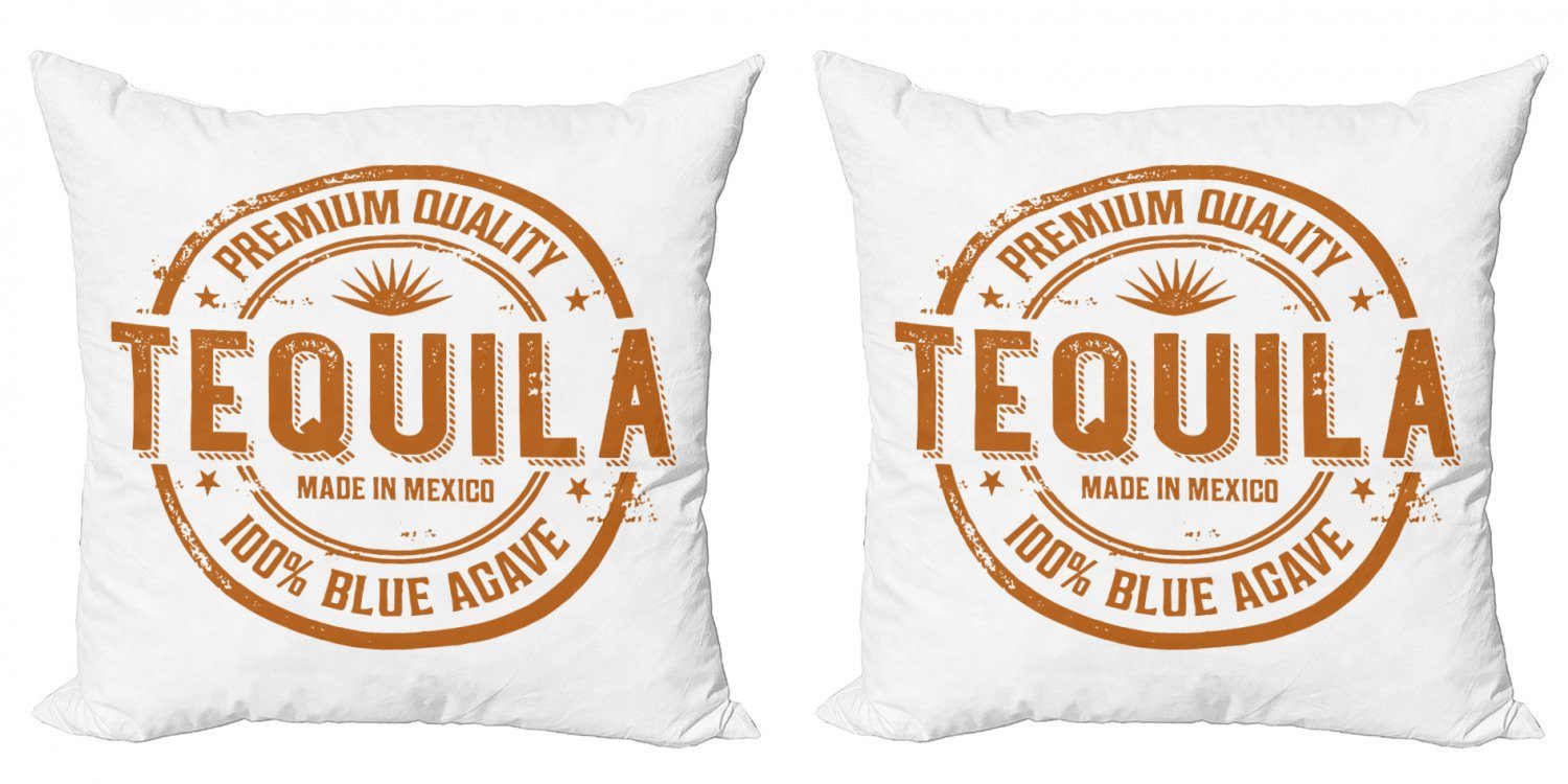 Kissenbezüge Modern Abakuhaus Getränk Accent Retro-Stempel Doppelseitiger Tequila Mexikanische Stück), (2 Digitaldruck