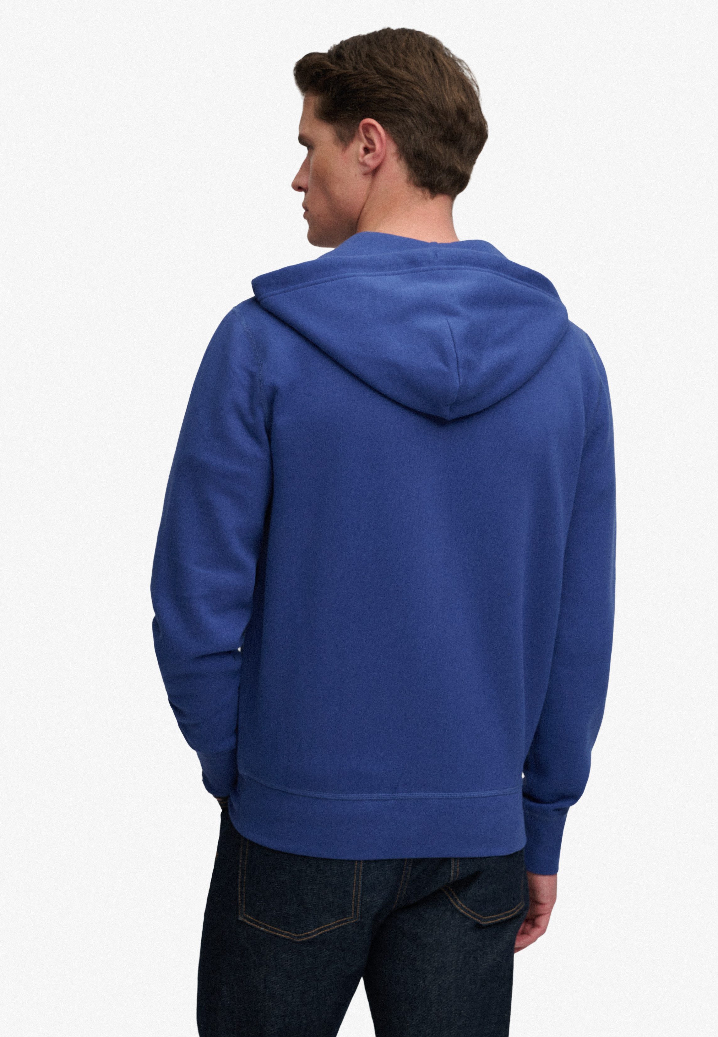 Superdry Kapuzensweatjacke ESSENTIAL SDCO LOGO ZIPHOOD Baumwollmischung, regular fit – Bild 4 von 5