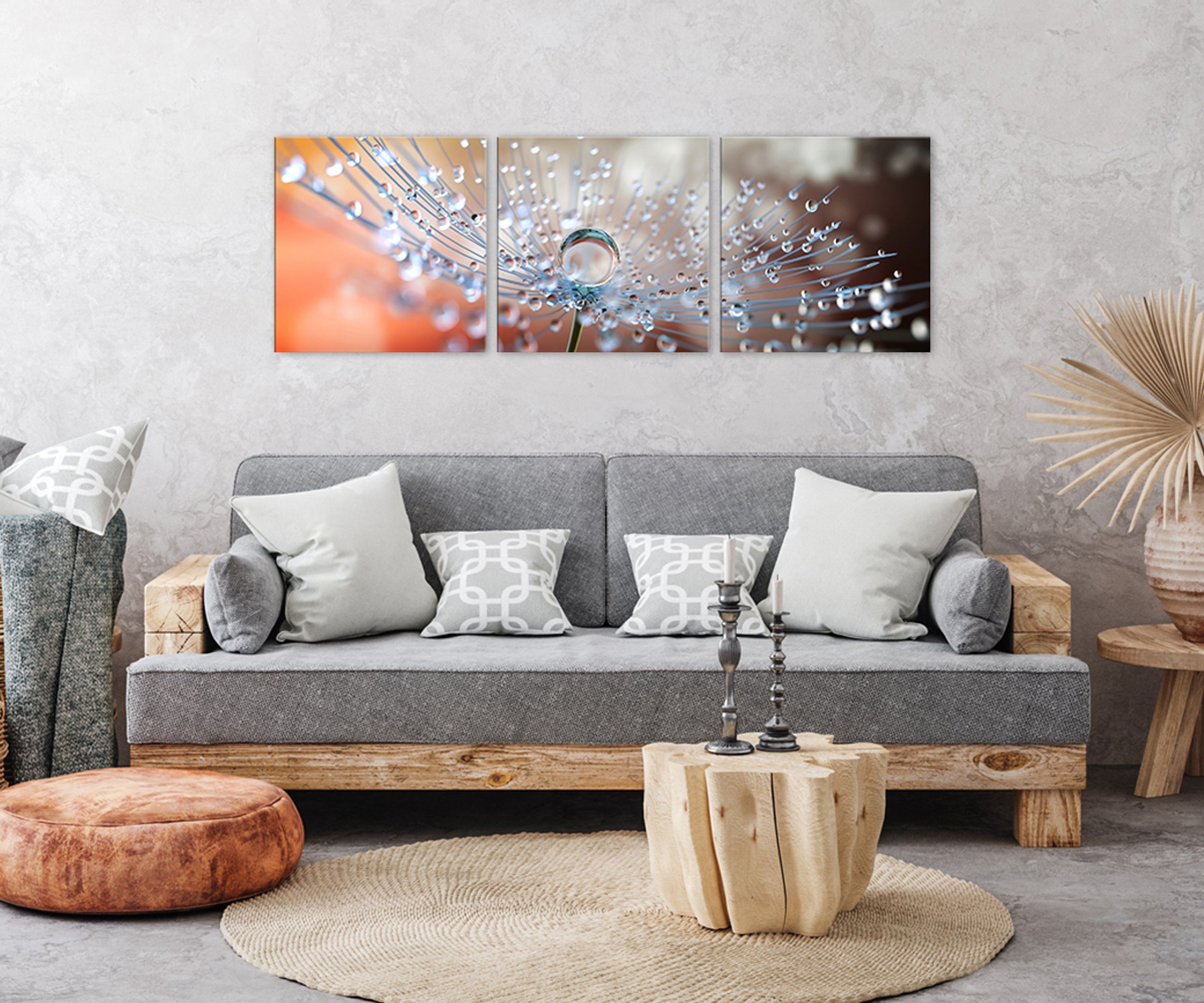 artissimo Glasbild mehrteiliges Glasbild 150x50cm Bild aus Glas 3-Teiler Pu günstig online kaufen