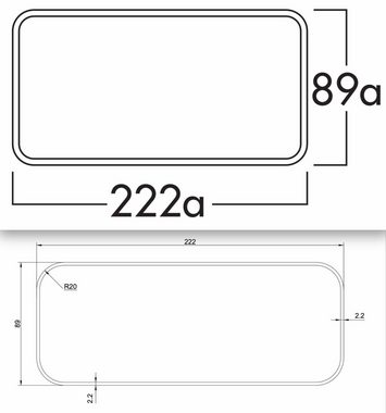 Naber Lüftungsschacht Naber COMPAIR® flow 150 Flachkanal Set 1