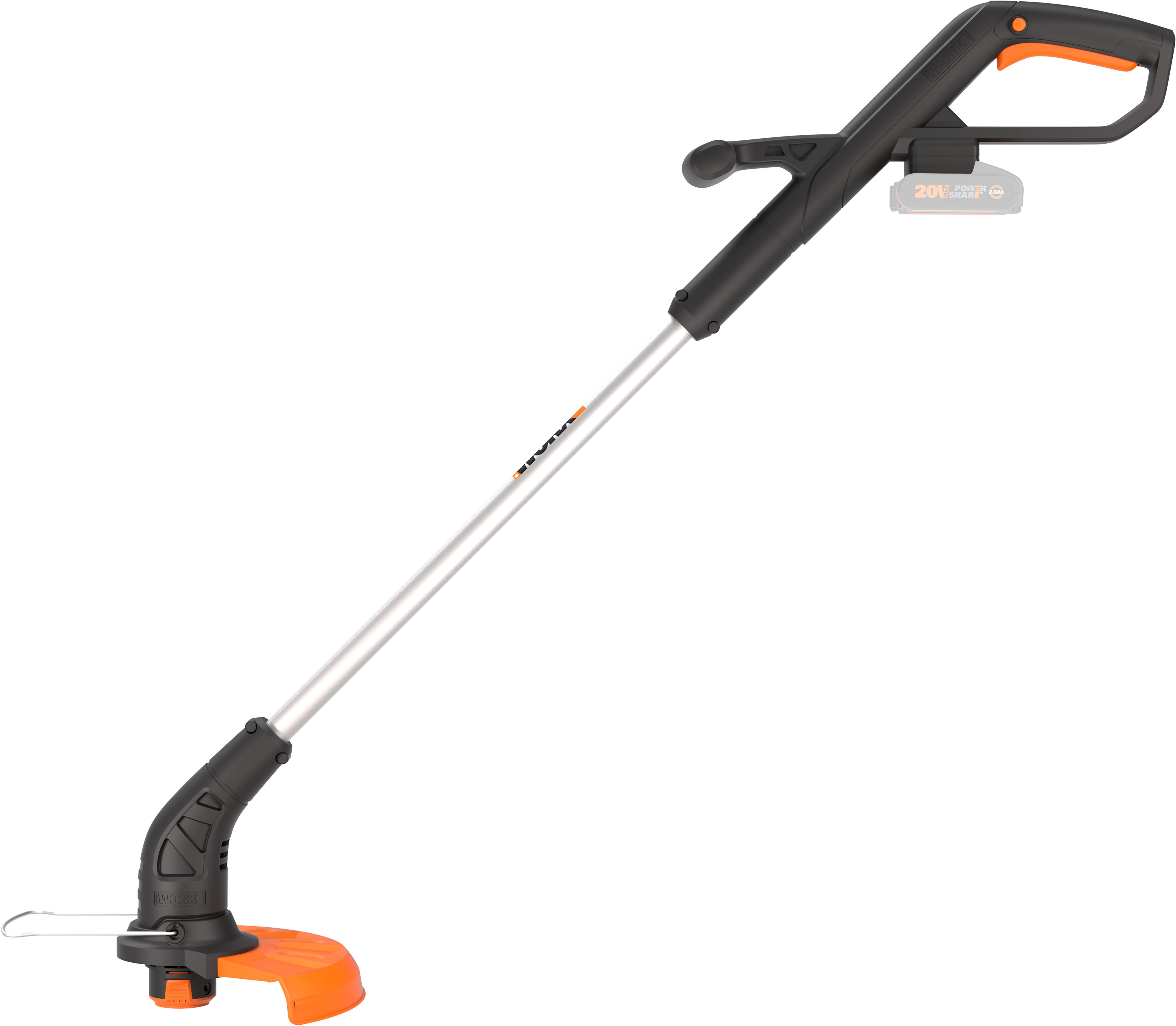 Worx Akku-Rasentrimmer WG157E.9, 25 cm Arbeitsbreite Faden, 2-in-1 Gerät, automatische Fadenverlängerung, ohne Akku und Ladegerät