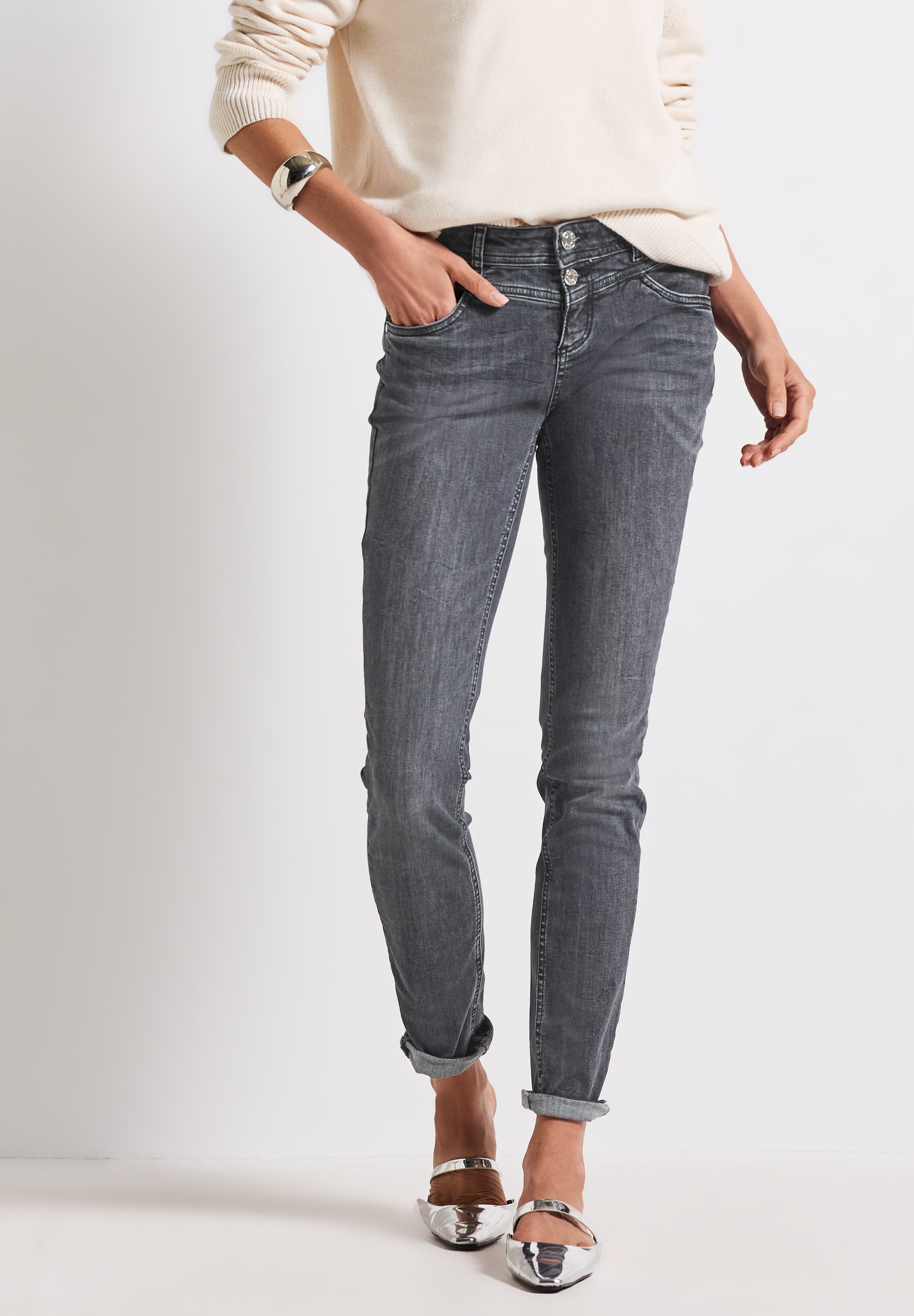 STREET ONE Slim-fit-Jeans Middle Waist