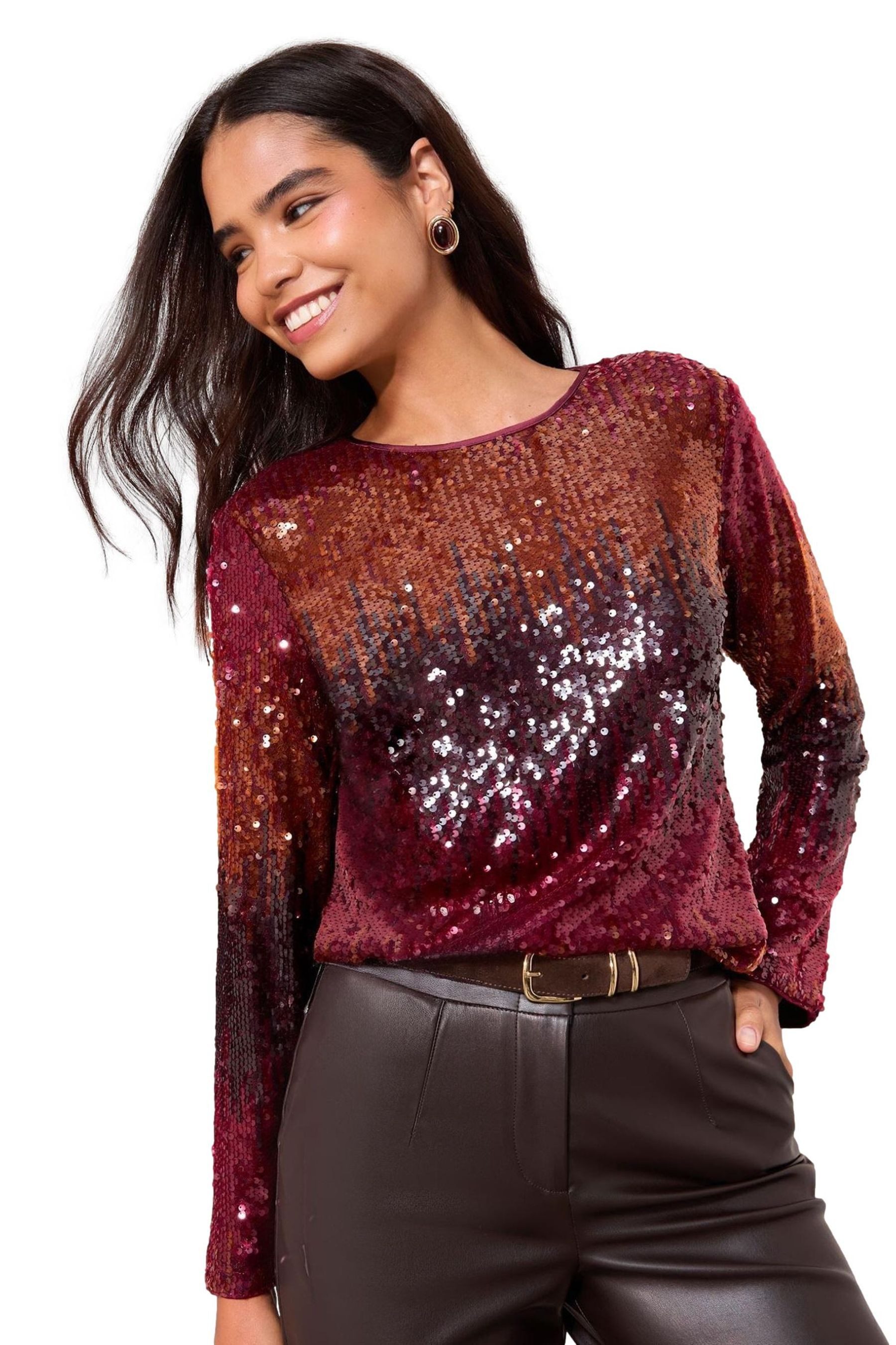 Friends Like These Paillettenshirt Friends Like These Langärmelige Paillettenbluse (1-tlg)