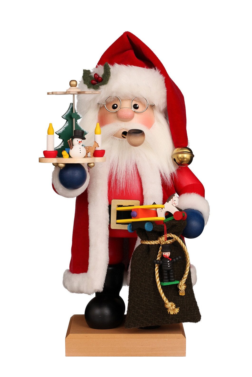 Christian Ulbricht Фигурка курильщик Christian Ulbricht Räuchermann Weihnachtsmann rot, (1 St), Handarbeit aus dem Erzgebirge