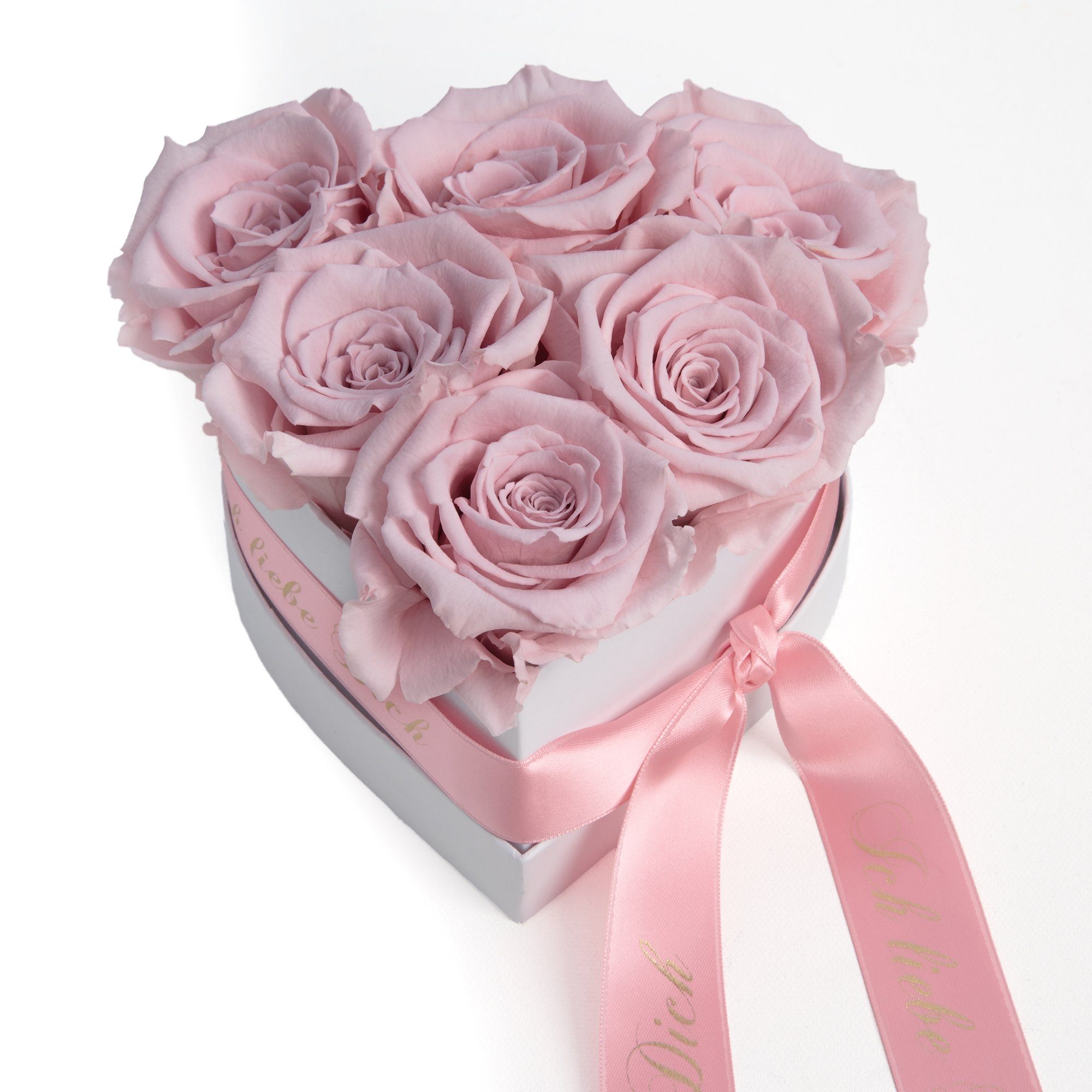 Kunstblume Infinity Rosenbox Herz 6 ewige günstig online kaufen