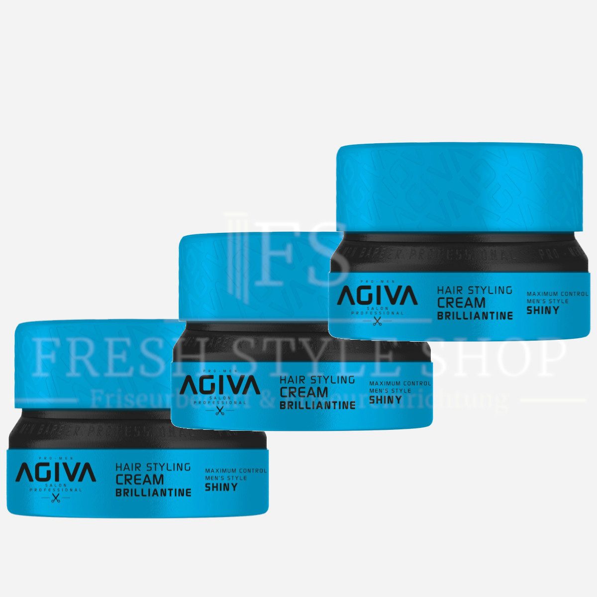 Styling-Creme 3x AGIVA Cream Brillantine Styling Creme Glanz 155ml