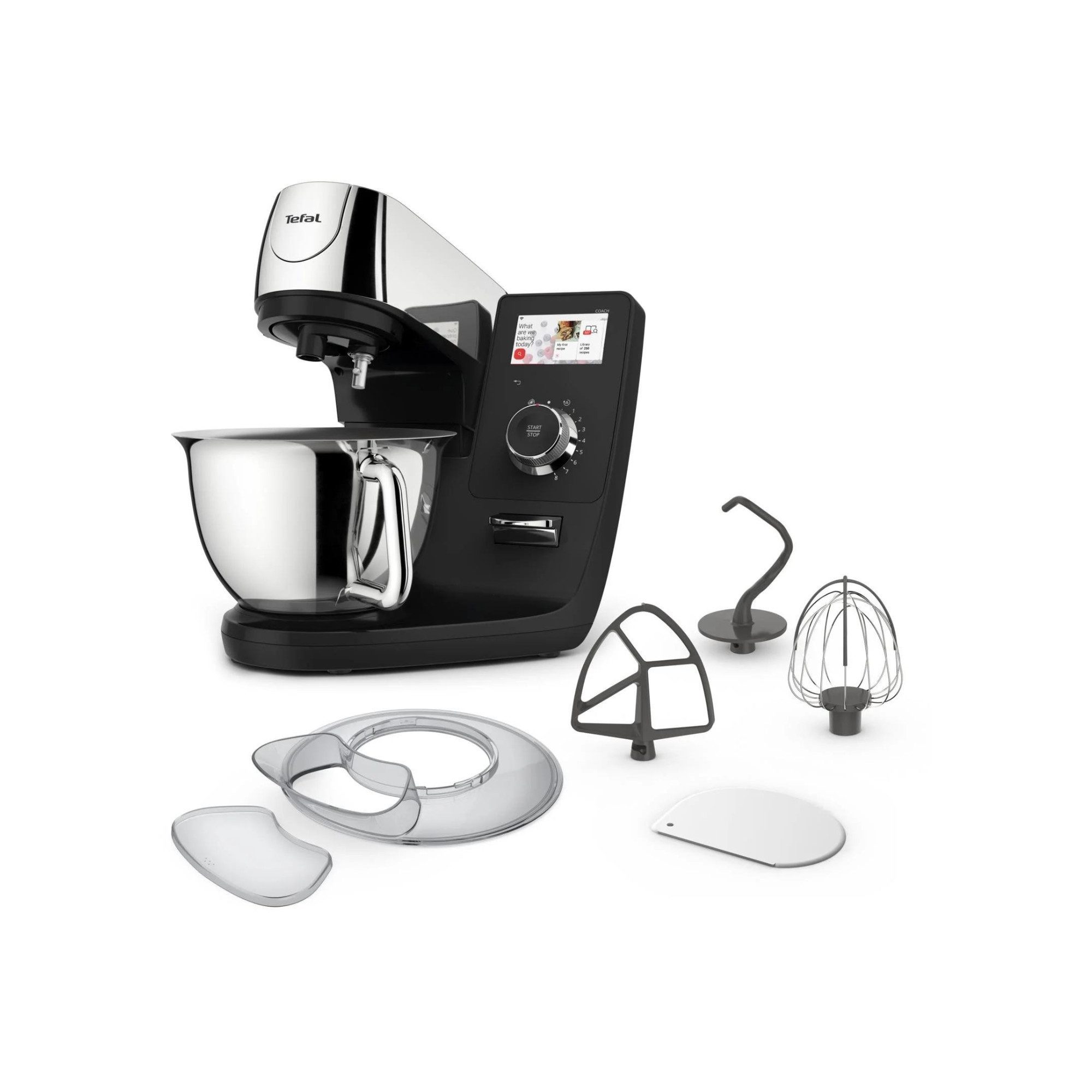 Tefal Küchenmaschine Küchenmaschine, QB950D38 i-Coach Touch, 8 Geschwindigkeiten, 1200,00 W, 5,50 l Schüssel, Schlagen, Mischen und Kneten