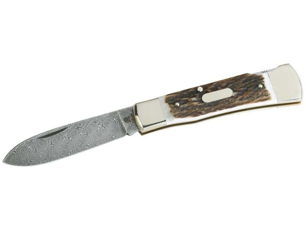 Hartkopf Taschenmesser Hartkopf Damast-Taschenmesser, 300 Lagen, Hirschh | Taschenmesser