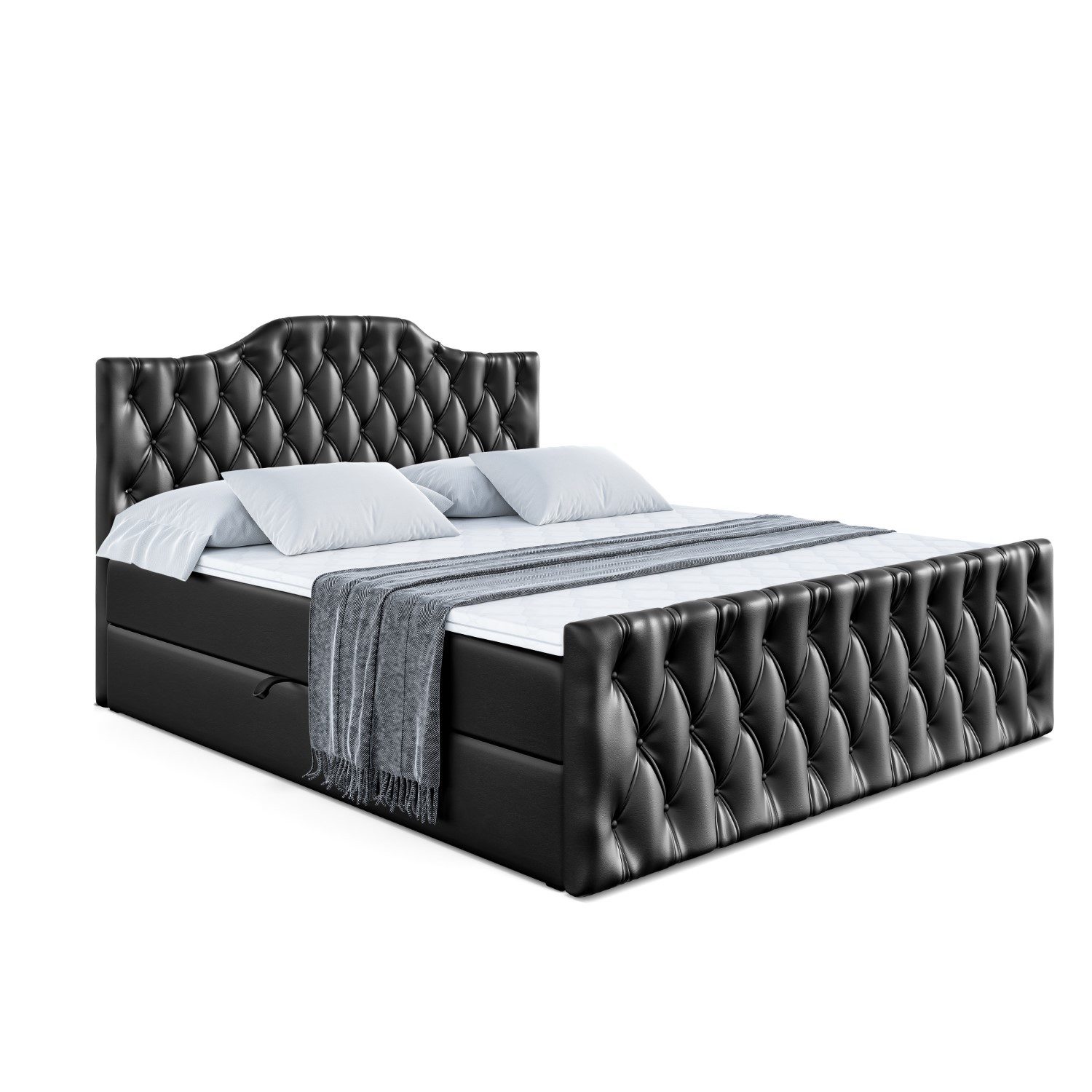 Schwarz Kunstleder