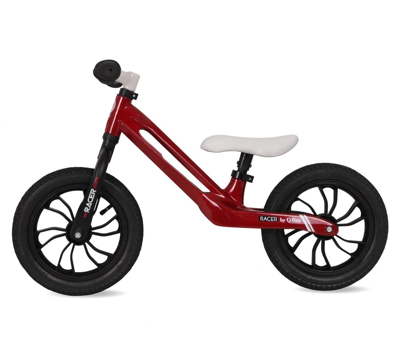 QPlay Laufrad Racer Balance Bike - Magnesium - Jungen und Mädchen - 12 Zoll rot