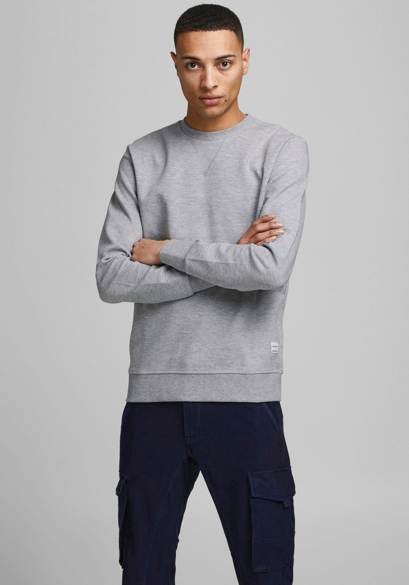 Sweatshirt SWEAT & Jones hellgrau-meliert BASIC Jack