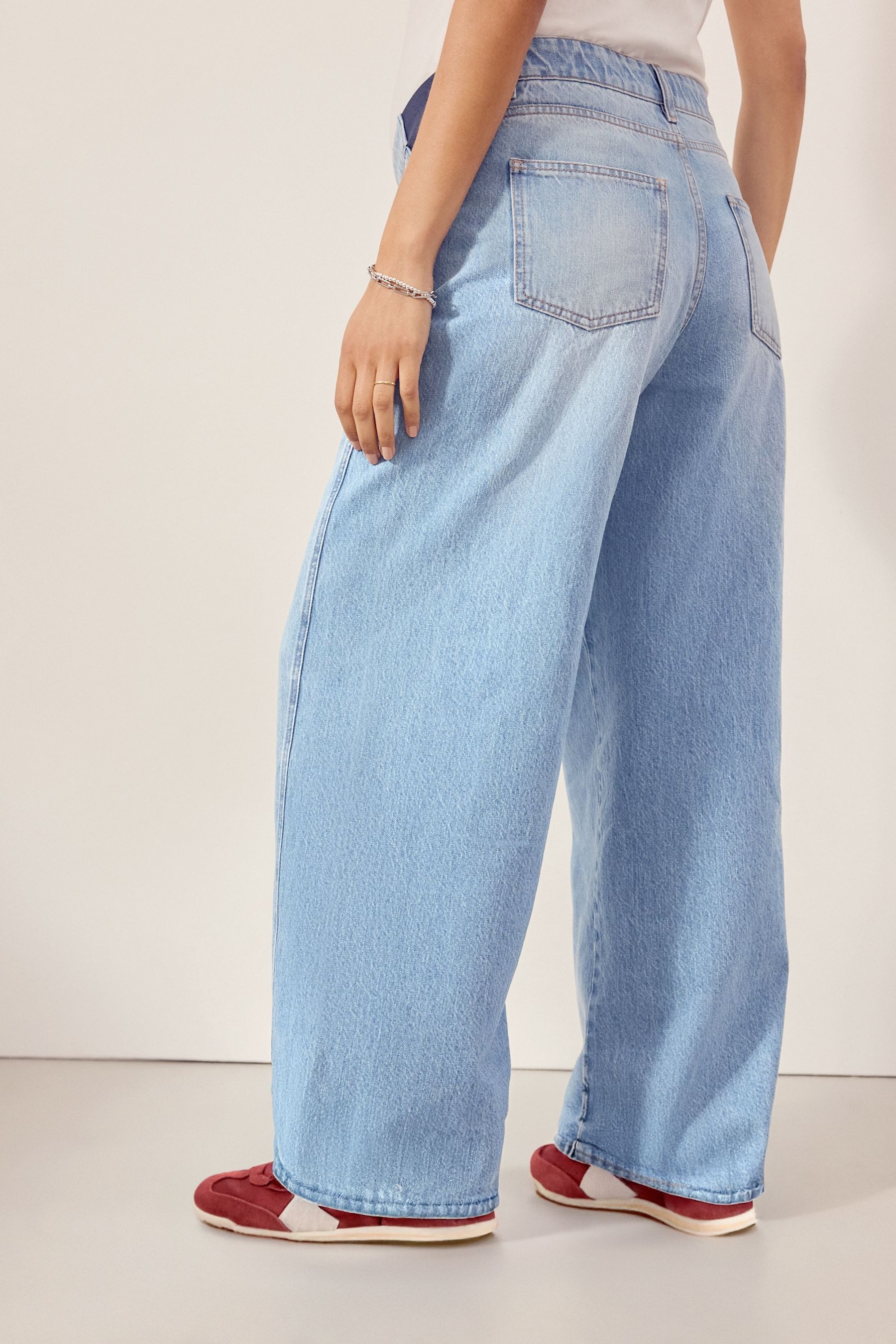 Next Umstandsjeans Hose mit weitem Bein, Umstandsmode (1-tlg) günstig online kaufen