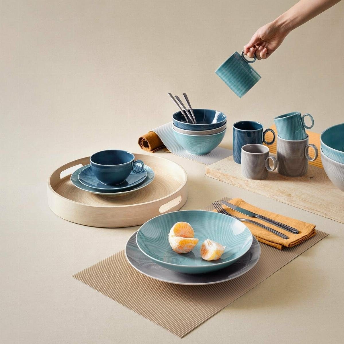 Thomas Porzellan Müslischale Bowl 15 cm rund, (2-tlg)