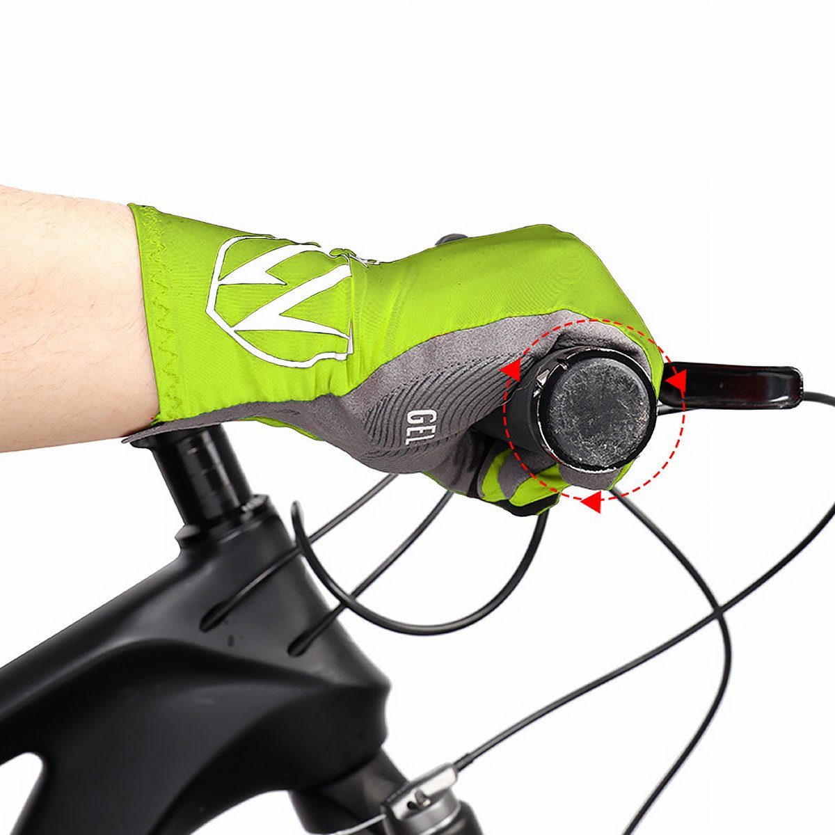 MidGard Fahrradhandschuhe MidGard Fahrradhandschuhe Handschuhe mit Fahrrad Grün Gel-Posterung