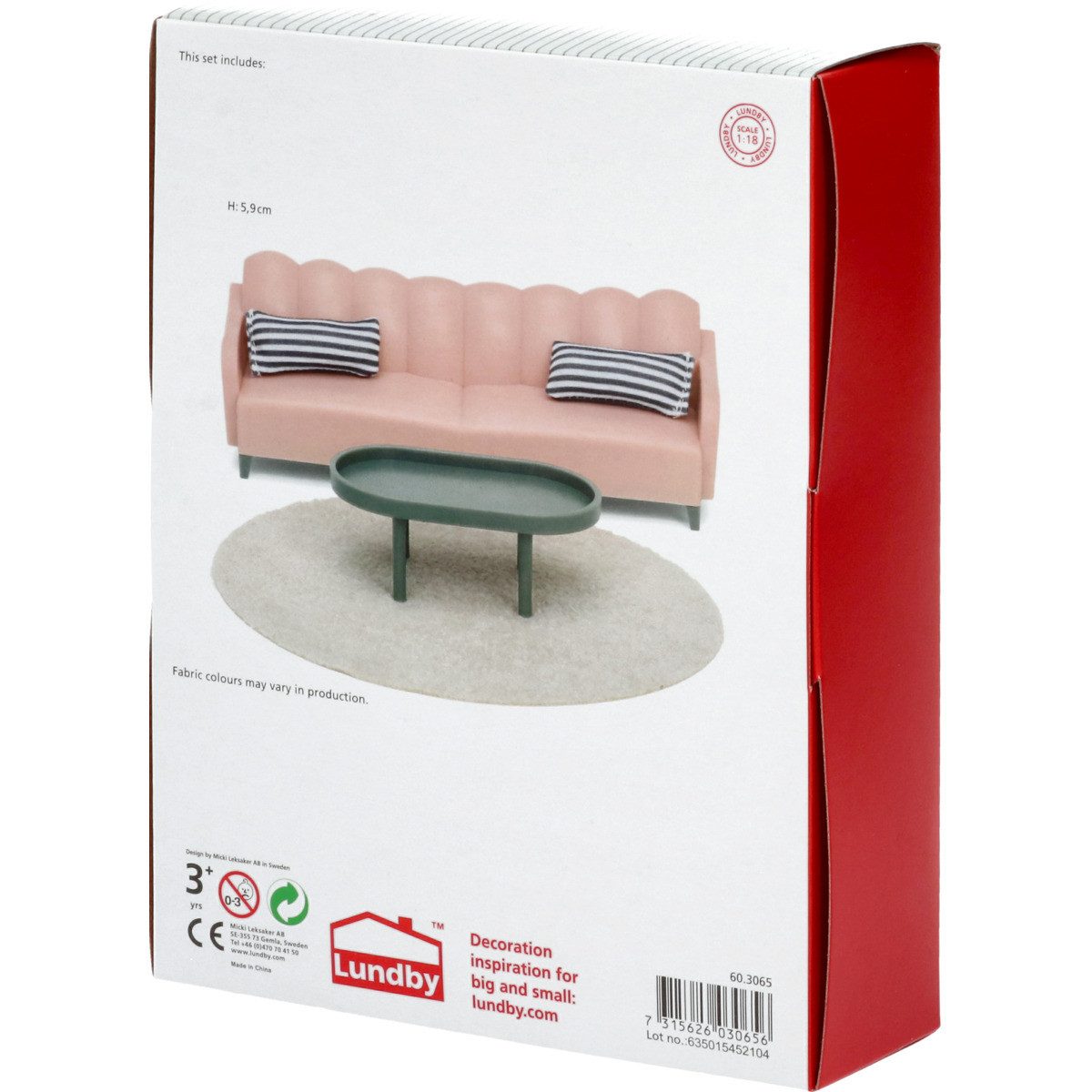 Lundby Puppenhausmöbel Wohnzimmerset Mädchen (5tlg) – Bild 3 von 3