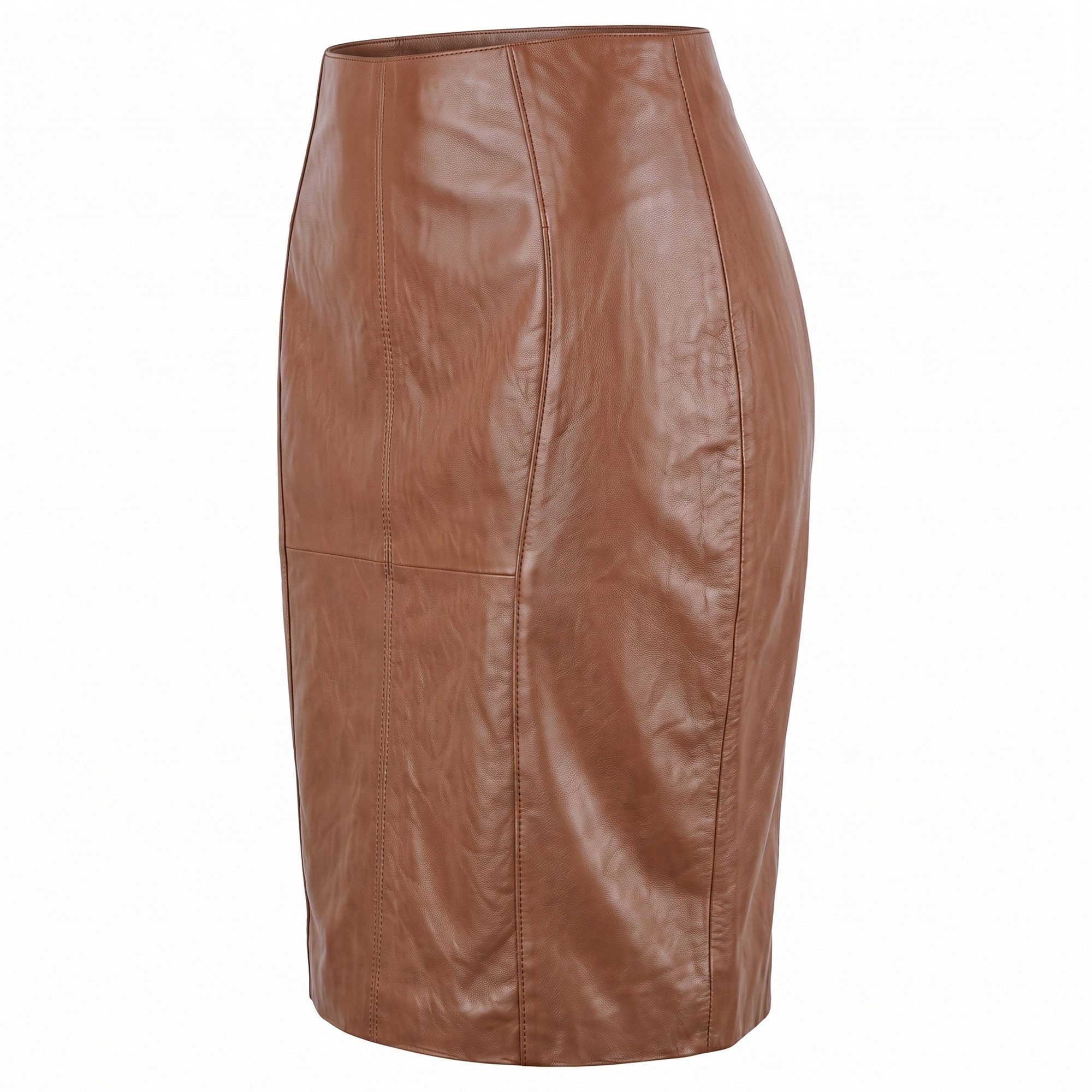 German Wear Lederrock Trend452R Midi Trendiger Midi Lederrock aus Lammnappa Business Rock echtleder – Bild 3 von 5