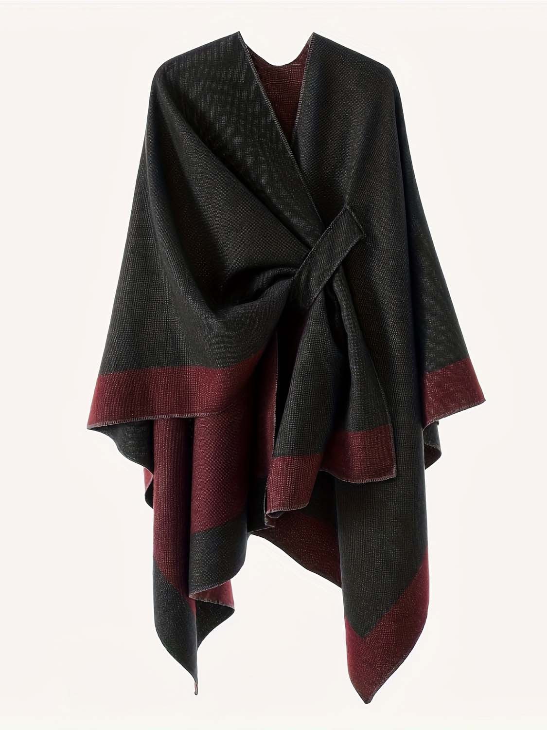 Oemmn Poncho Damen Schal,Poncho,Wärmender Schal für alle Jahreszeiten