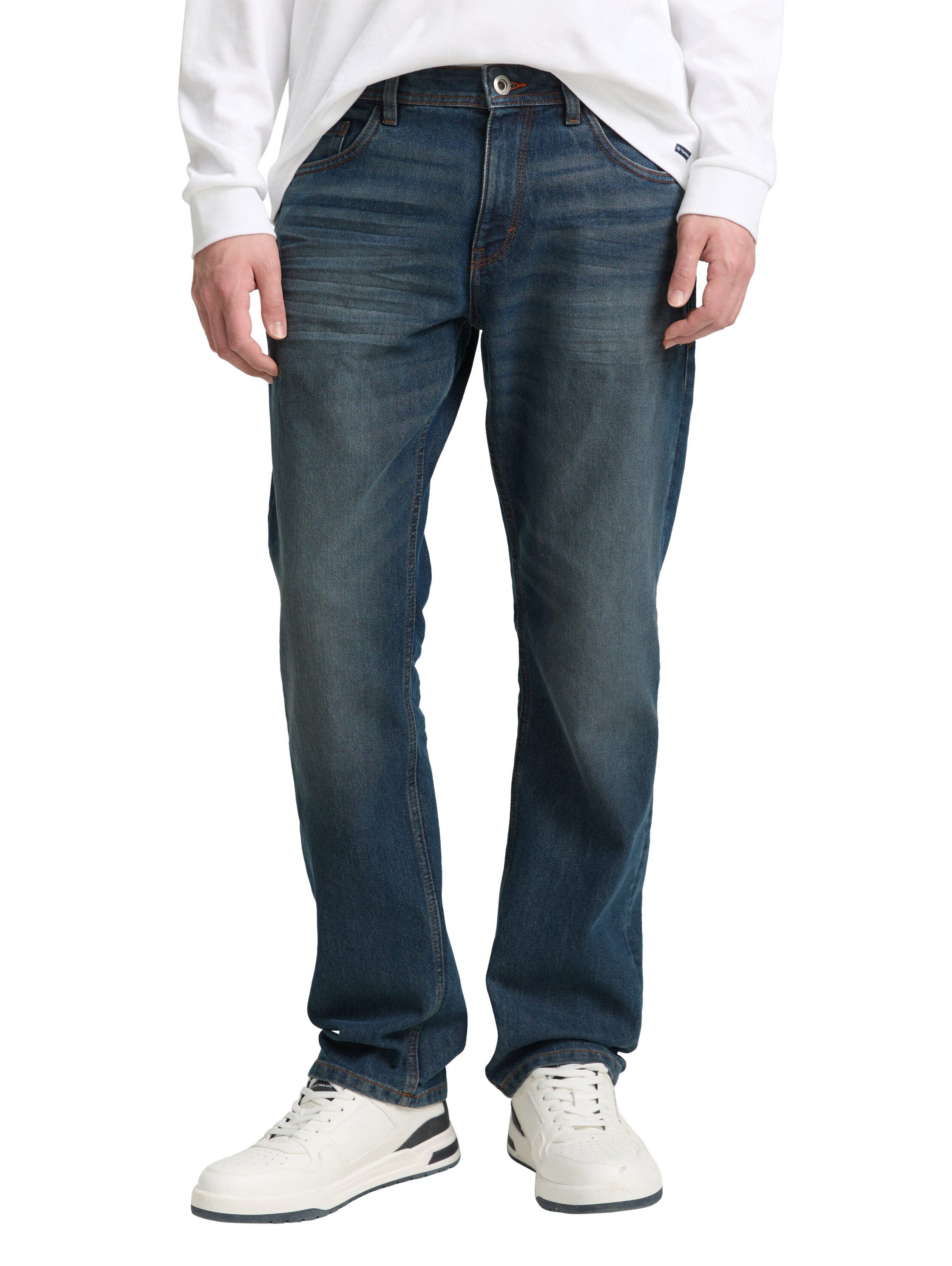 Tom Tailor Herren Jeans MARVIN STRAIGHT - Mid Waist - Straight Fit - Blau S günstig online kaufen