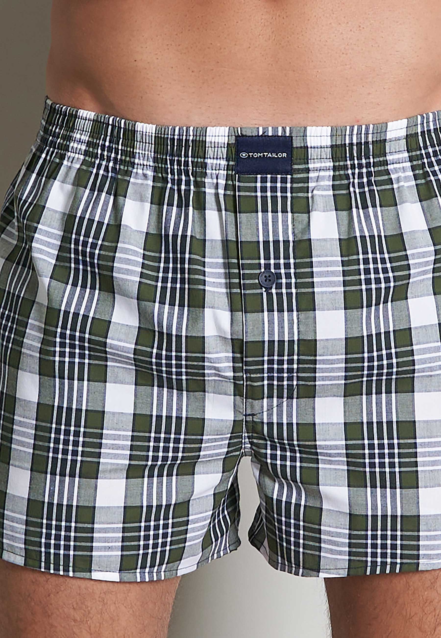 TOM TAILOR Boxershorts Dakota (Packung, 2er Pack) weich, bequem, basic, locker, atmungsaktiv, mit Logo, breiter Bund